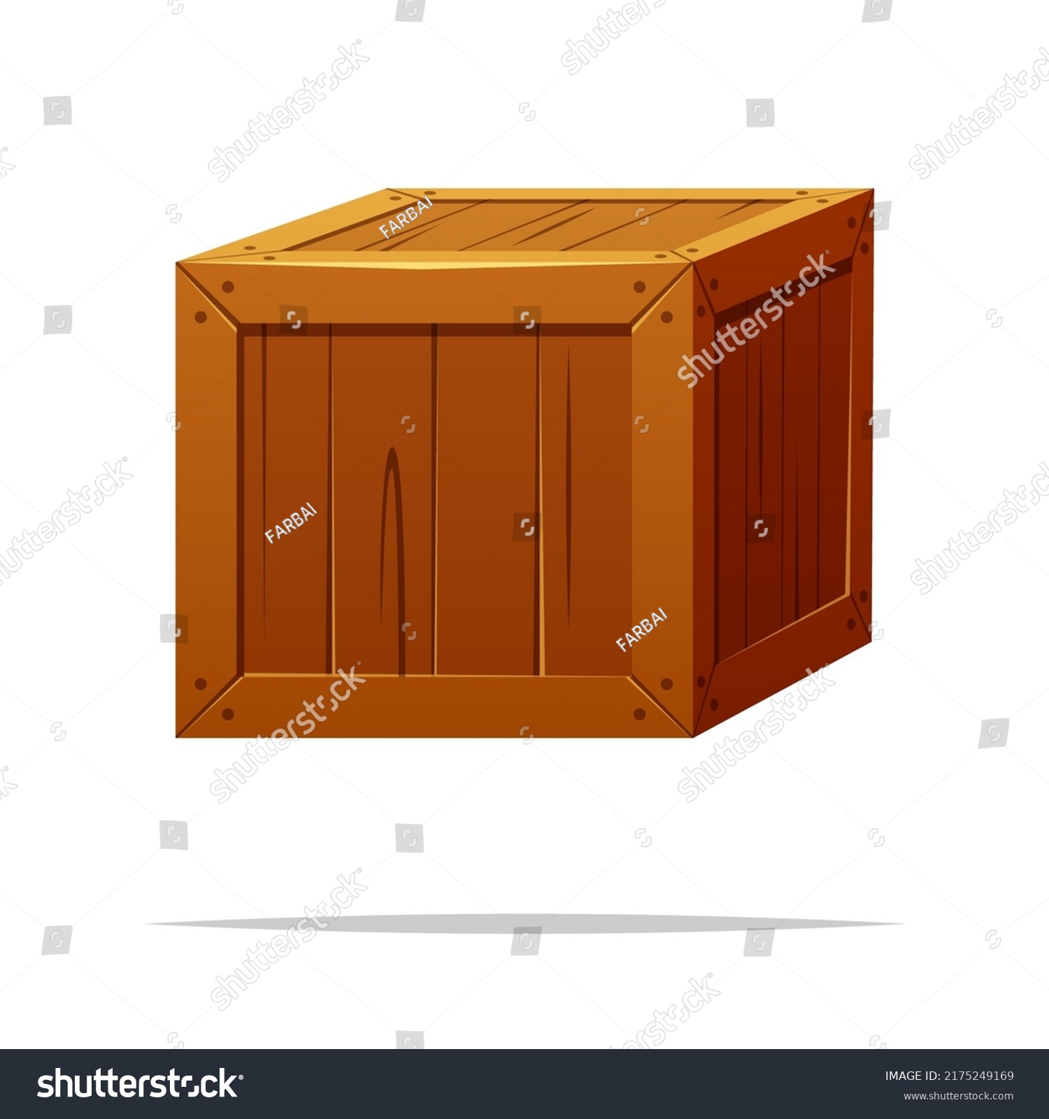 Wooden Crate Box Vector Isolated Illustration Stock Vector (Royalty ...