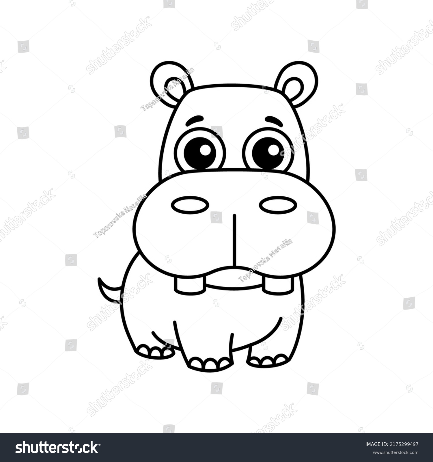 Zoo Animal Children Coloring Book Funny Stock Vector (Royalty Free ...