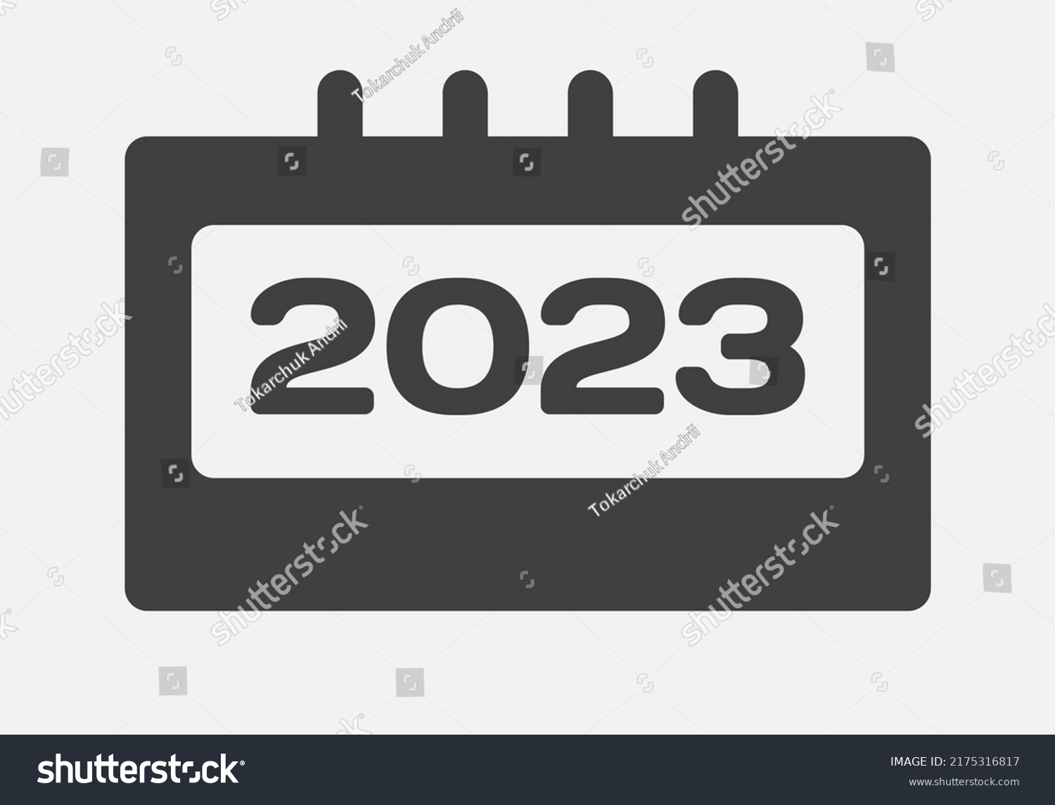 Vector Icon Calendar Page Year 2023 Stock Vector (Royalty Free ...