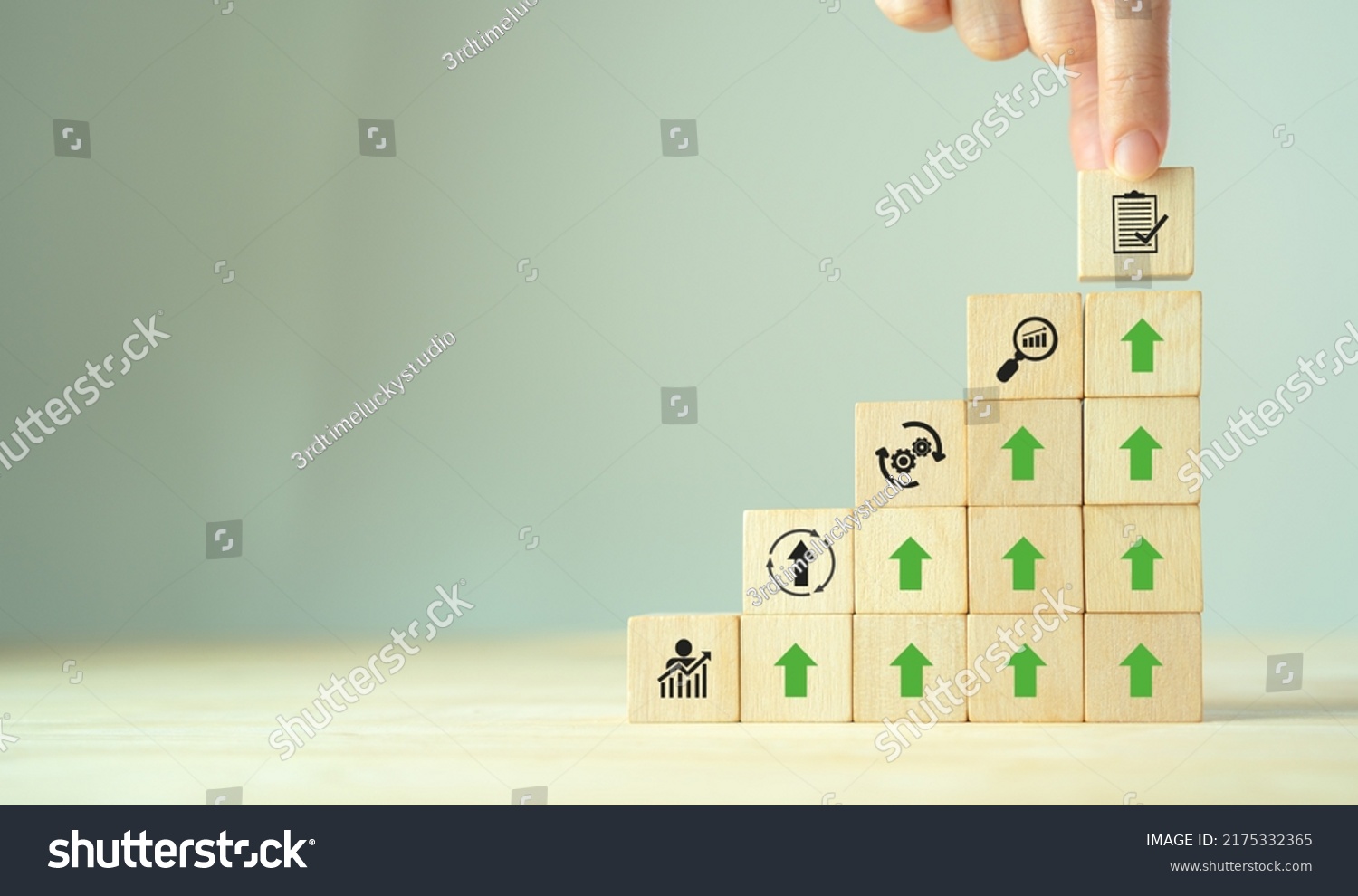 Kaizen Concept Continuous Improvement Business Efficiency Stock Photo 