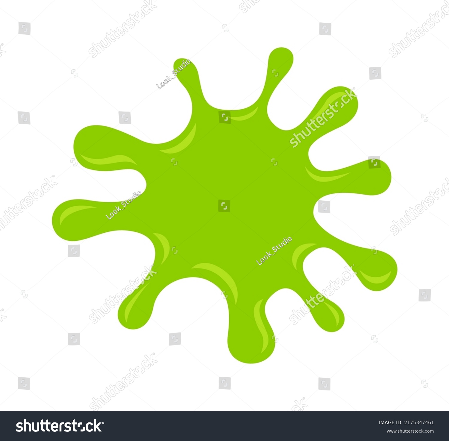 Slime Leaking Liquid Vector Illustration Stock Vector (Royalty Free ...