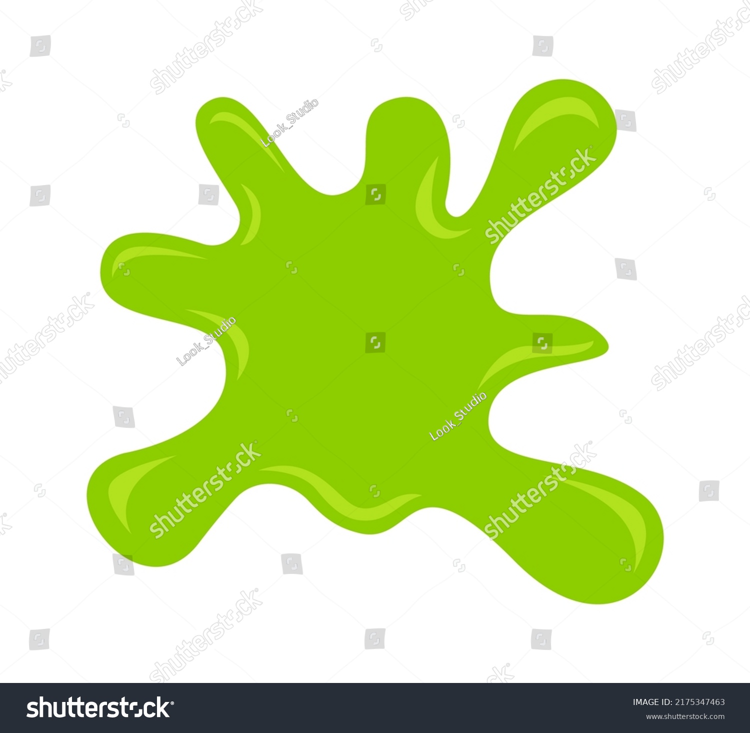 Slime Leaking Liquid Vector Illustration Stock Vector (Royalty Free ...