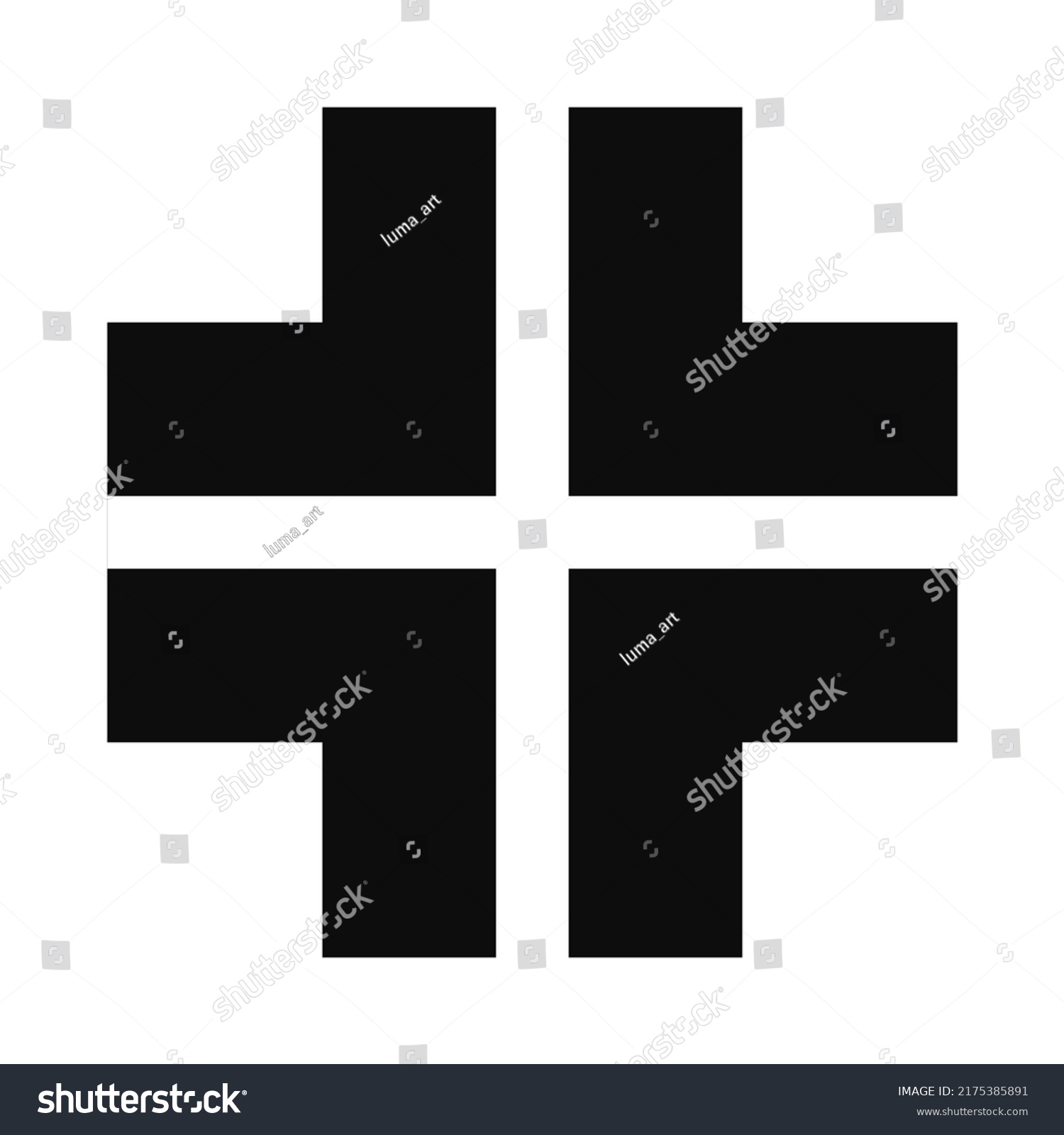 Medical Greek Cross Vector Flat Style Stock Vector (Royalty Free ...