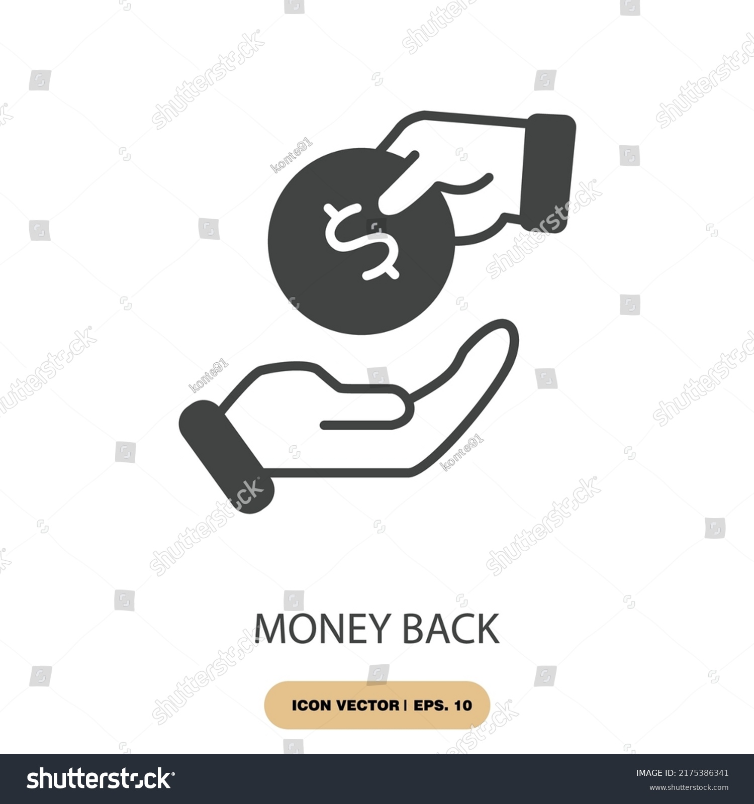 Money Back Icons Symbol Vector Elements Stock Vector (royalty Free 