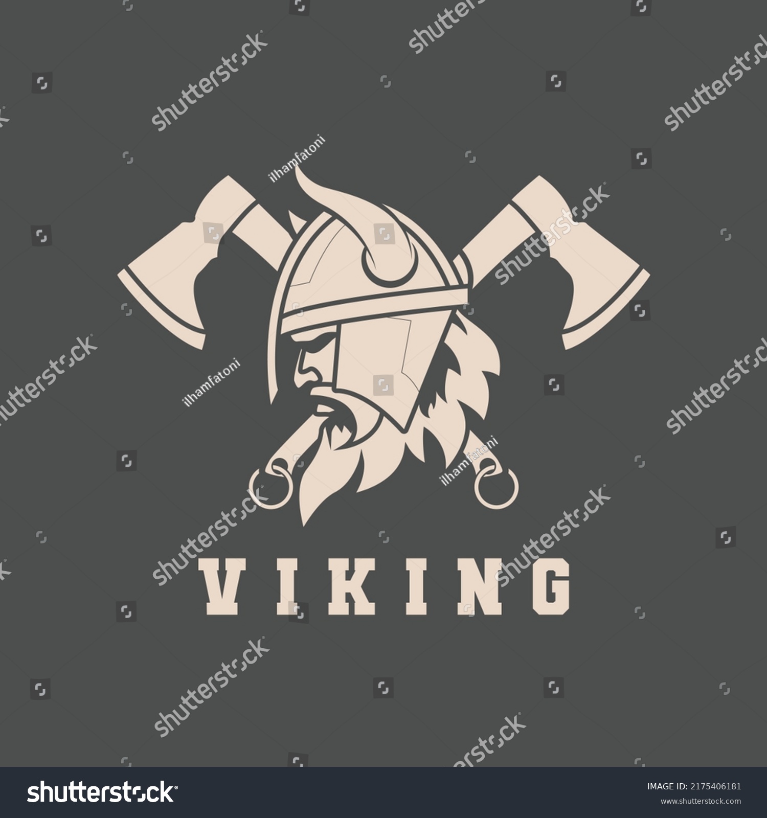 Viking Head Vector Image Head Bearded Stock Vector (Royalty Free ...