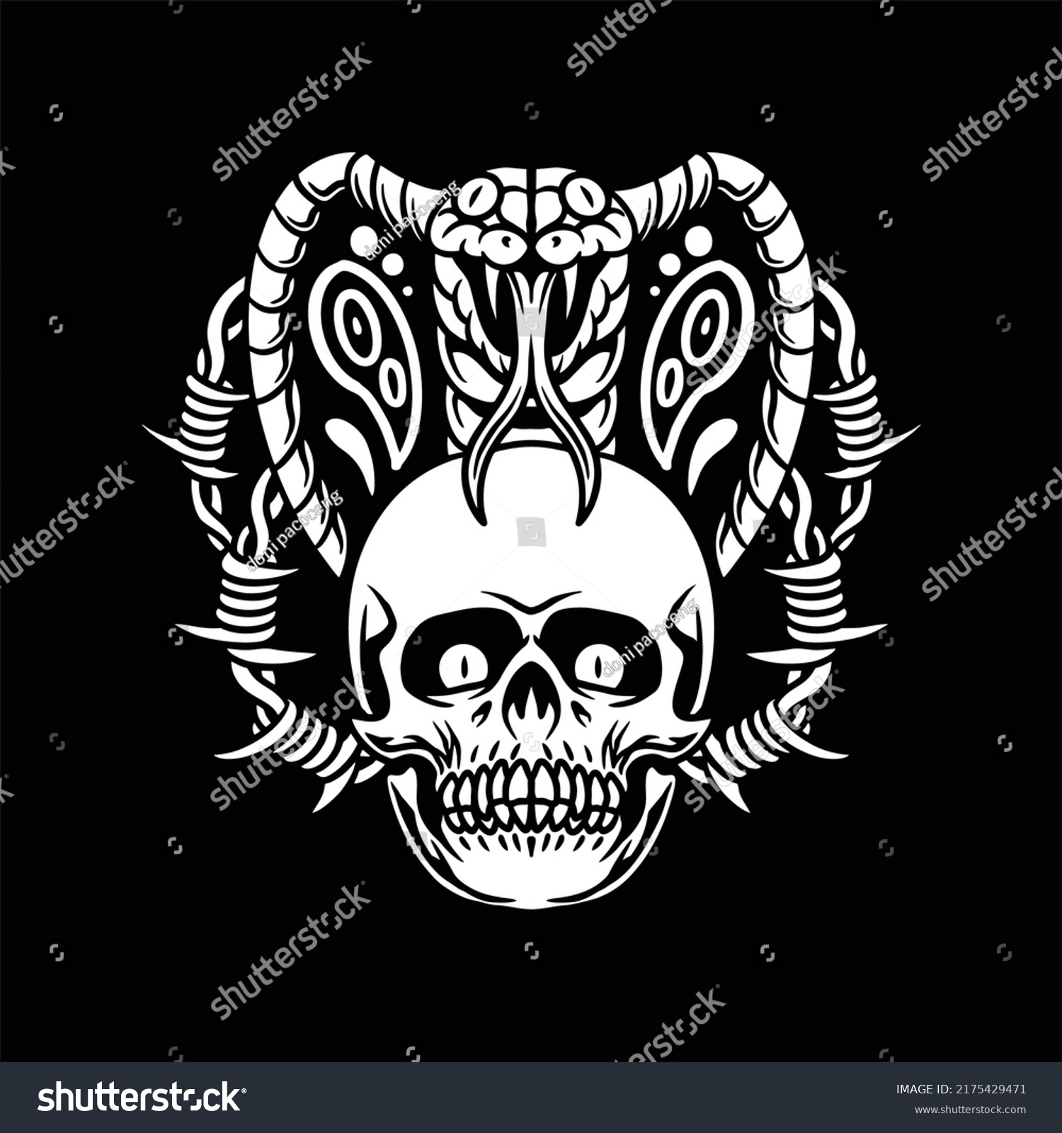 Cobra Tattoo Illustration Vector Design Stock Vector (Royalty Free ...