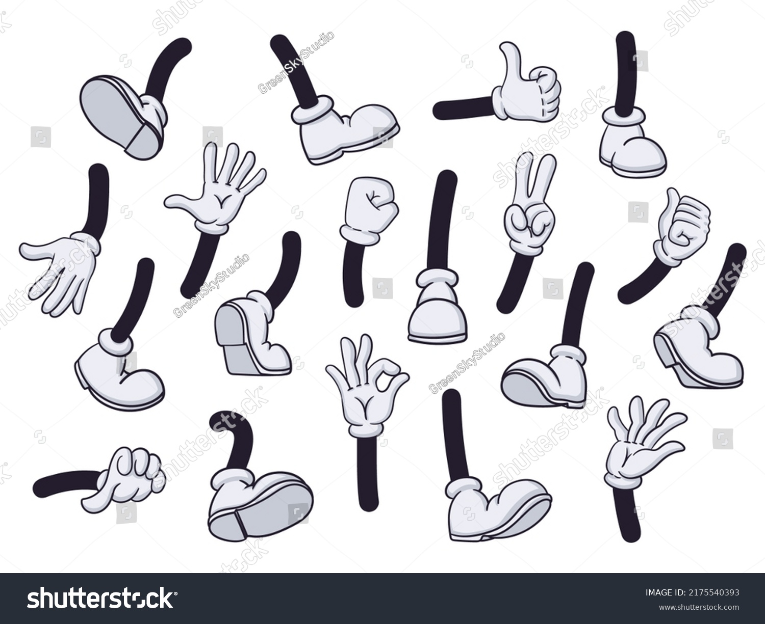 Cartoon Mascot Legs Hands Comic Book Stock Illustration 2175540393 ...