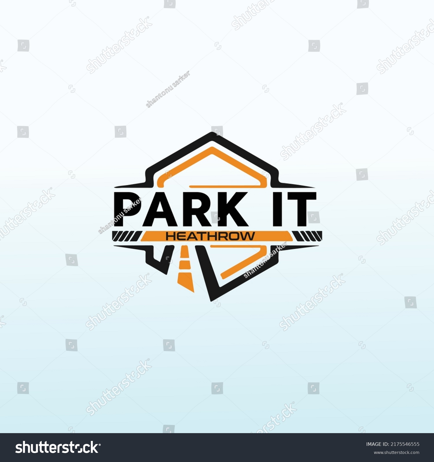 Airport Car Parking Company Logo Design Stock Vector (Royalty Free