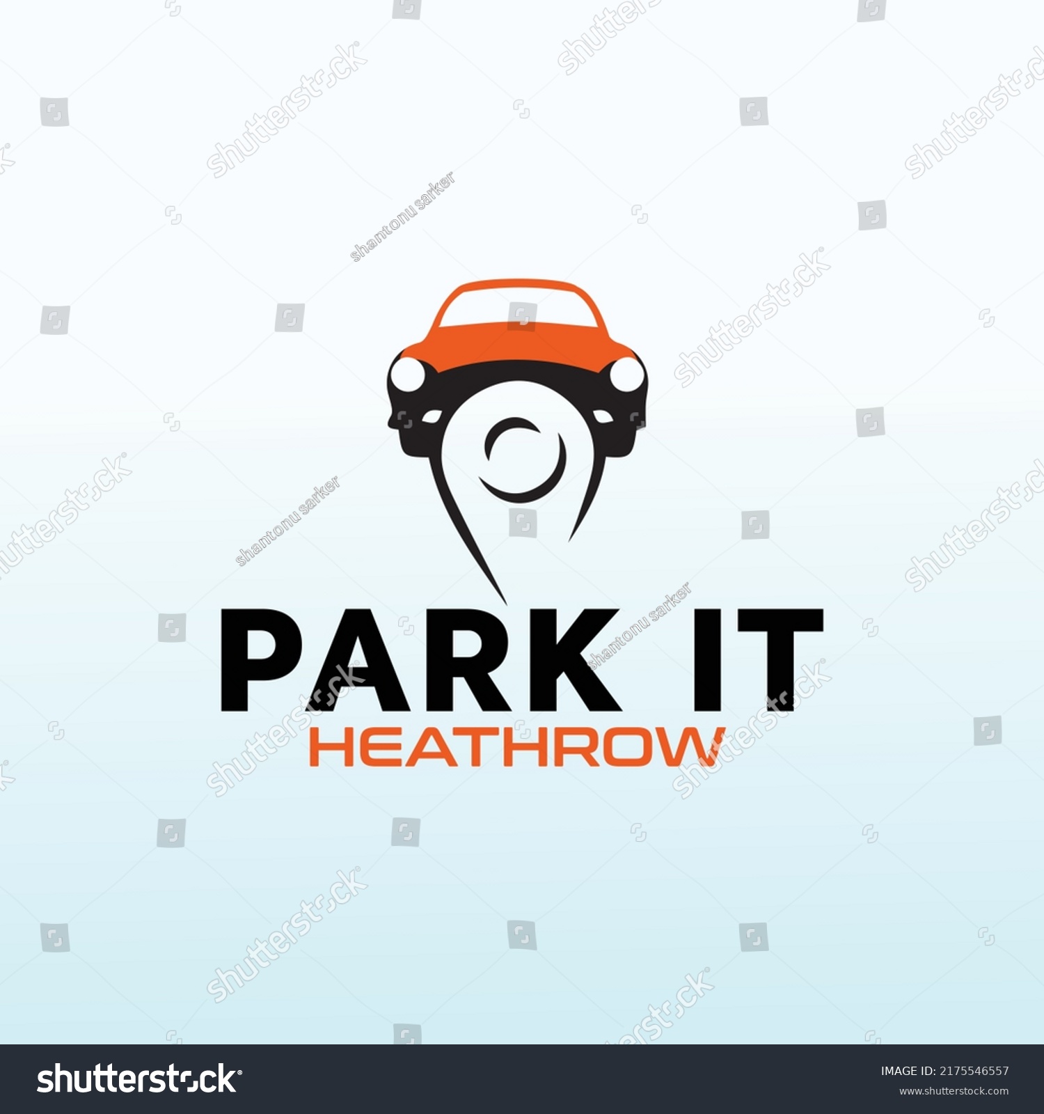 Airport Car Parking Company Logo Design Stock Vector (Royalty Free