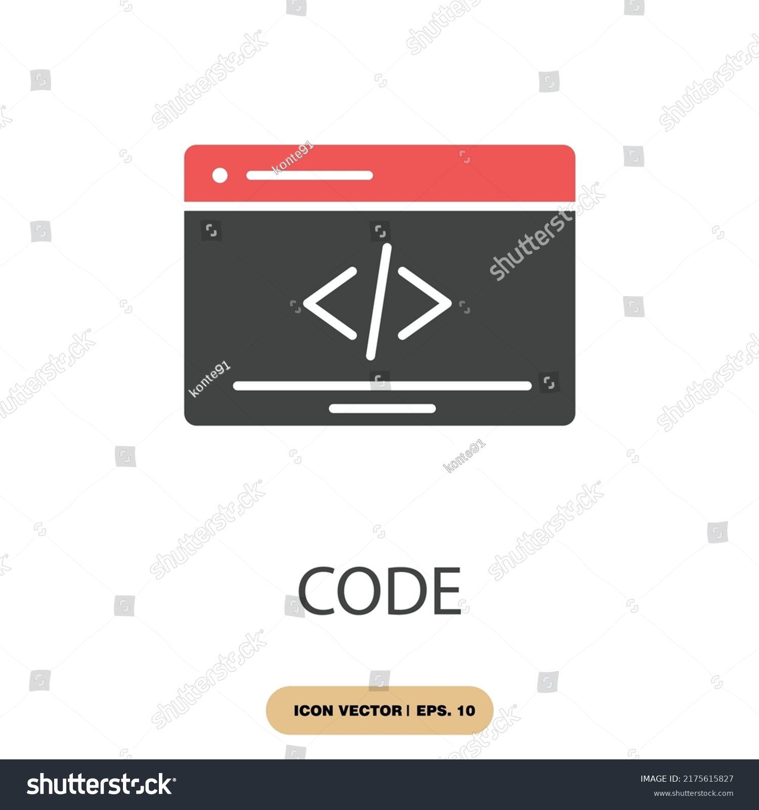 Code Icons Symbol Vector Elements Infographic Stock Vector (Royalty ...