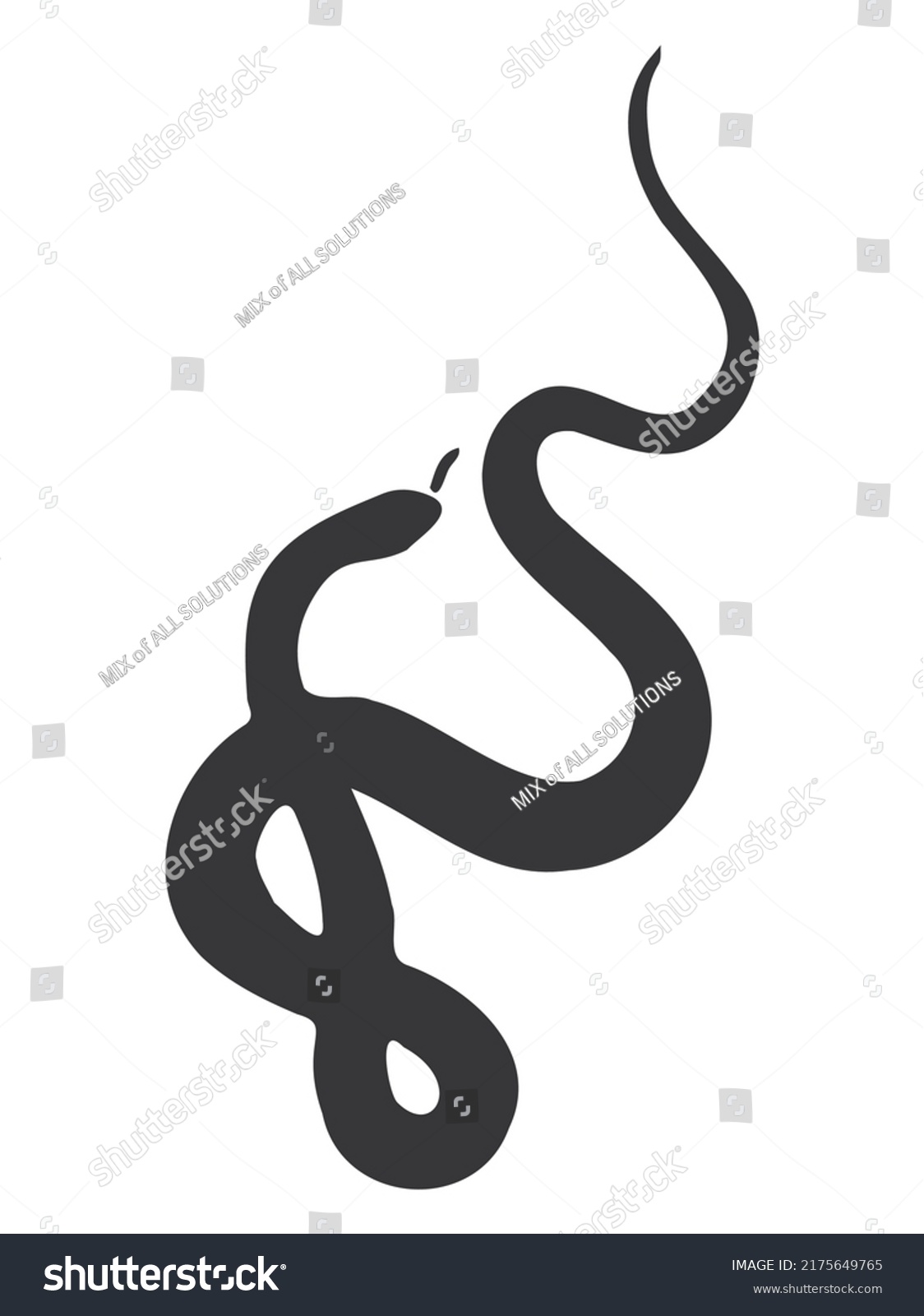 Snake Icon Black White Vector Graphic Stock Vector (Royalty Free ...