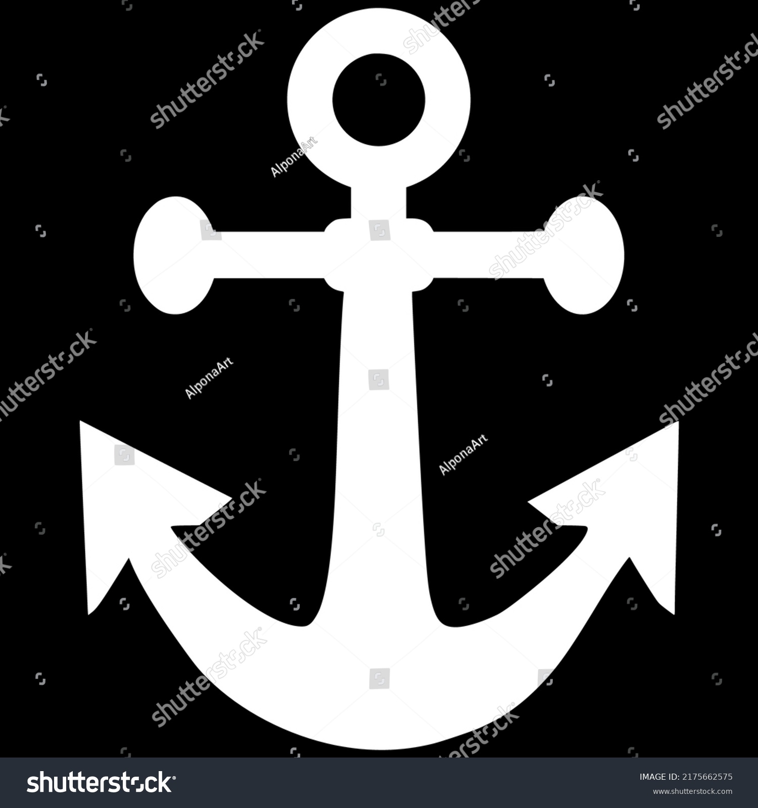 Ocean Maritime Ship Anchor Sea Vector Stock Vector (Royalty Free ...