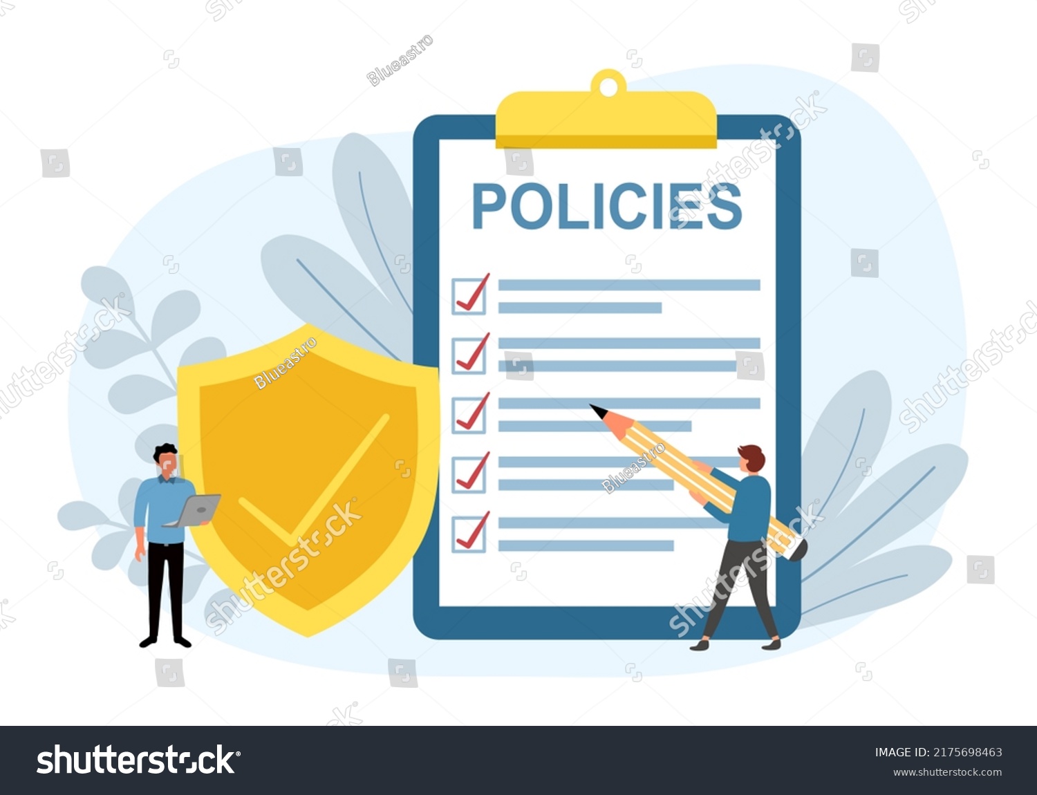 Business Policy Document Concept Vector Illustration Stock Vector ...