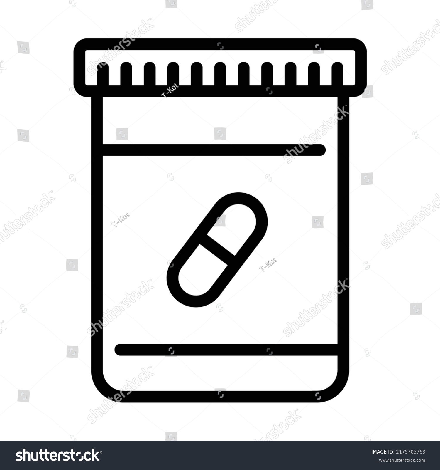 Medicine Outline Icon Vector Illustration Stock Vector (Royalty Free ...