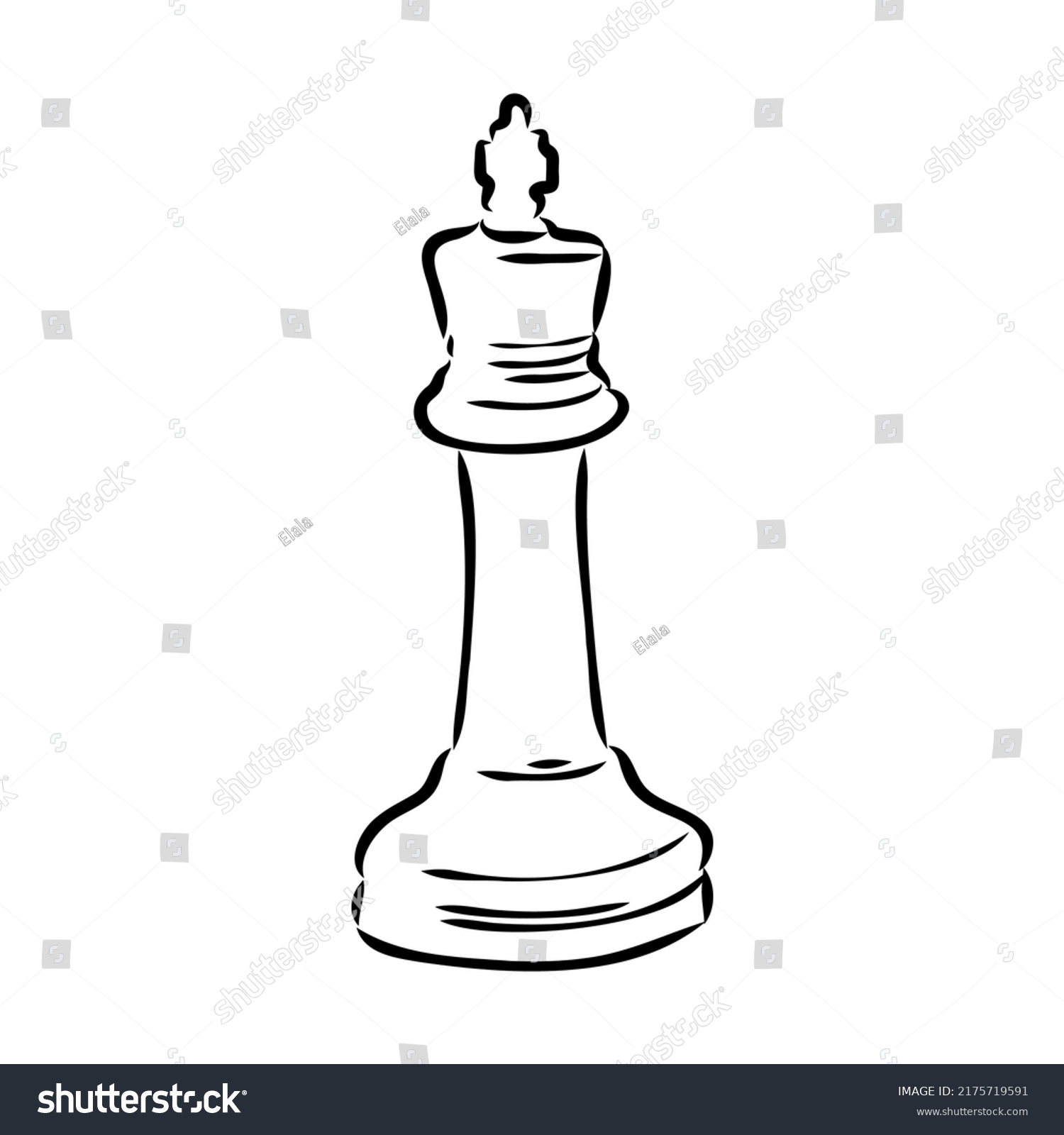 Handdrawn Sketch Set Chess Pieces On Stock Vector (Royalty Free ...