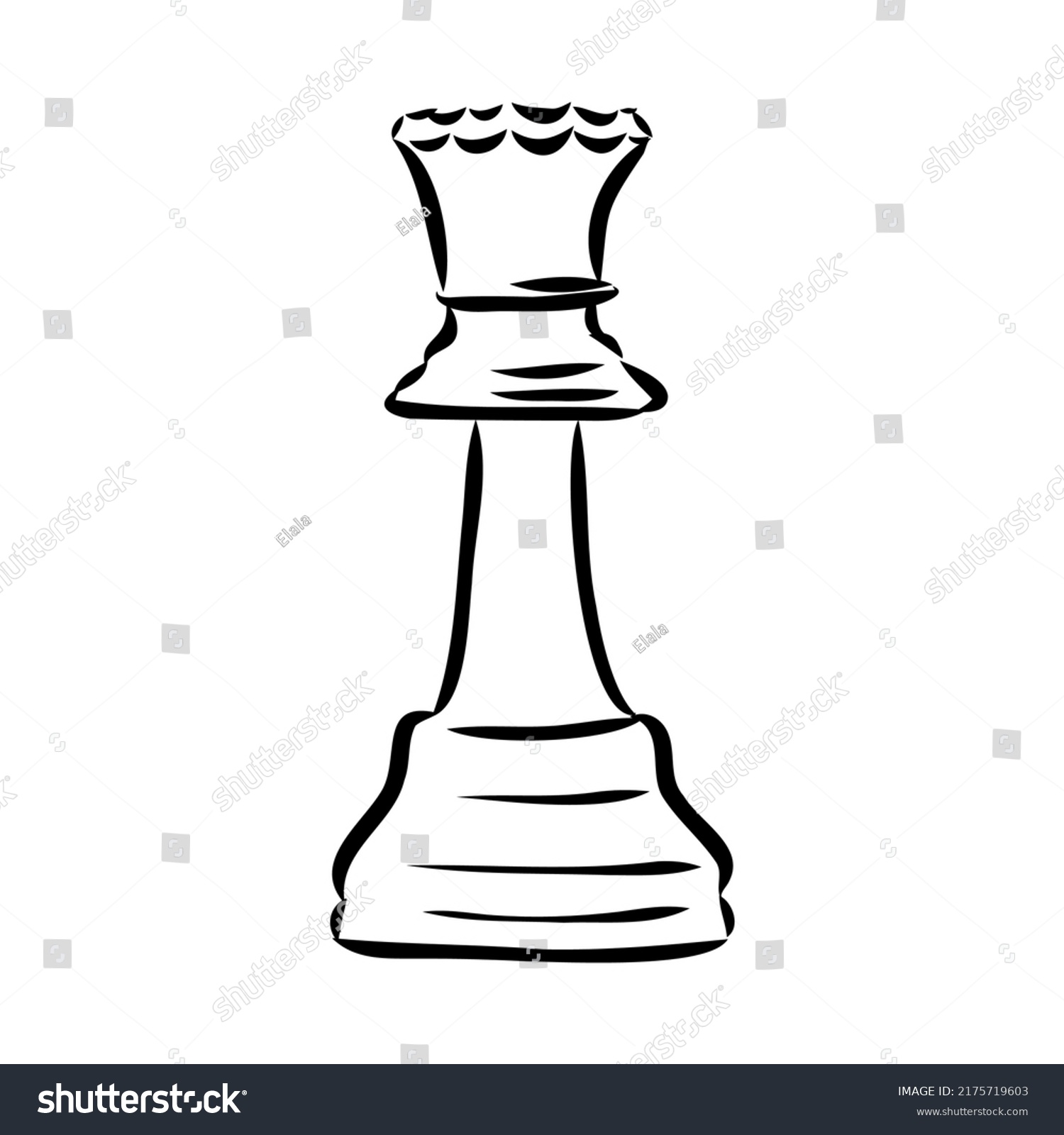 Handdrawn Sketch Set Chess Pieces On Stock Vector (Royalty Free ...