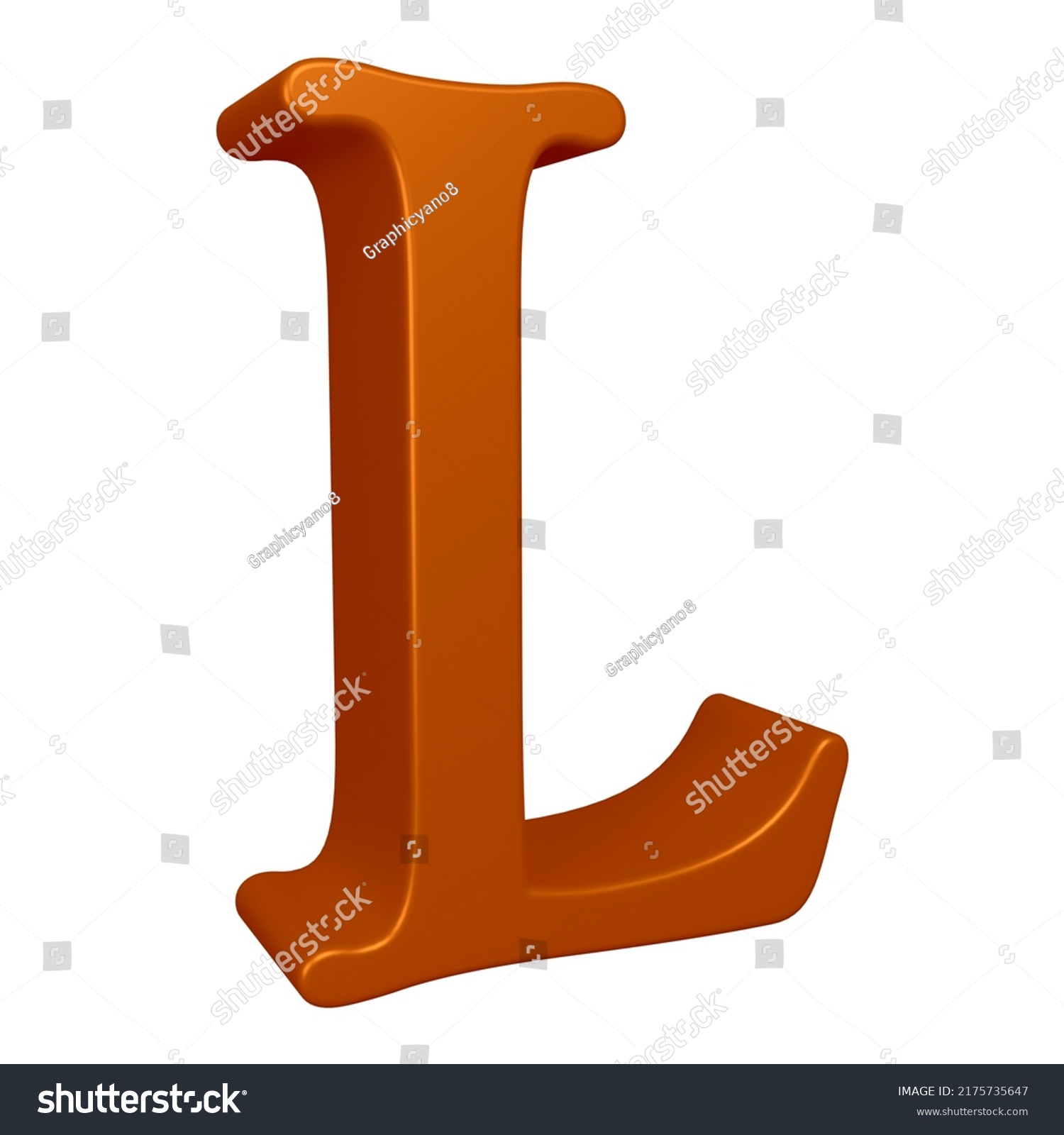 Letter L 3d Render Alphabet Letters Stock Illustration 2175735647 ...