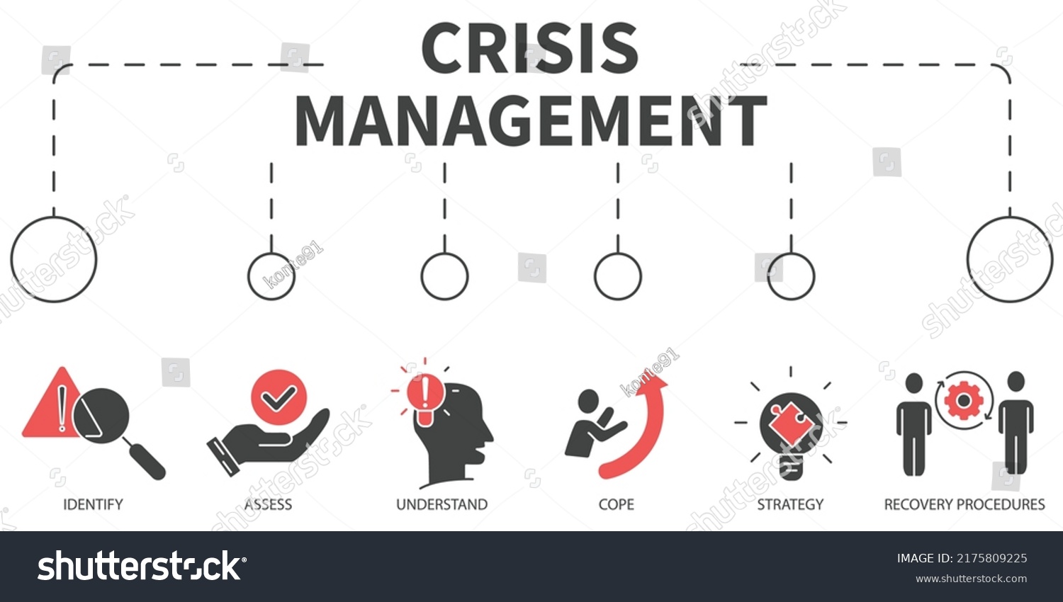 Crisis Management Vector Illustration Concept Banner Stock Vector ...