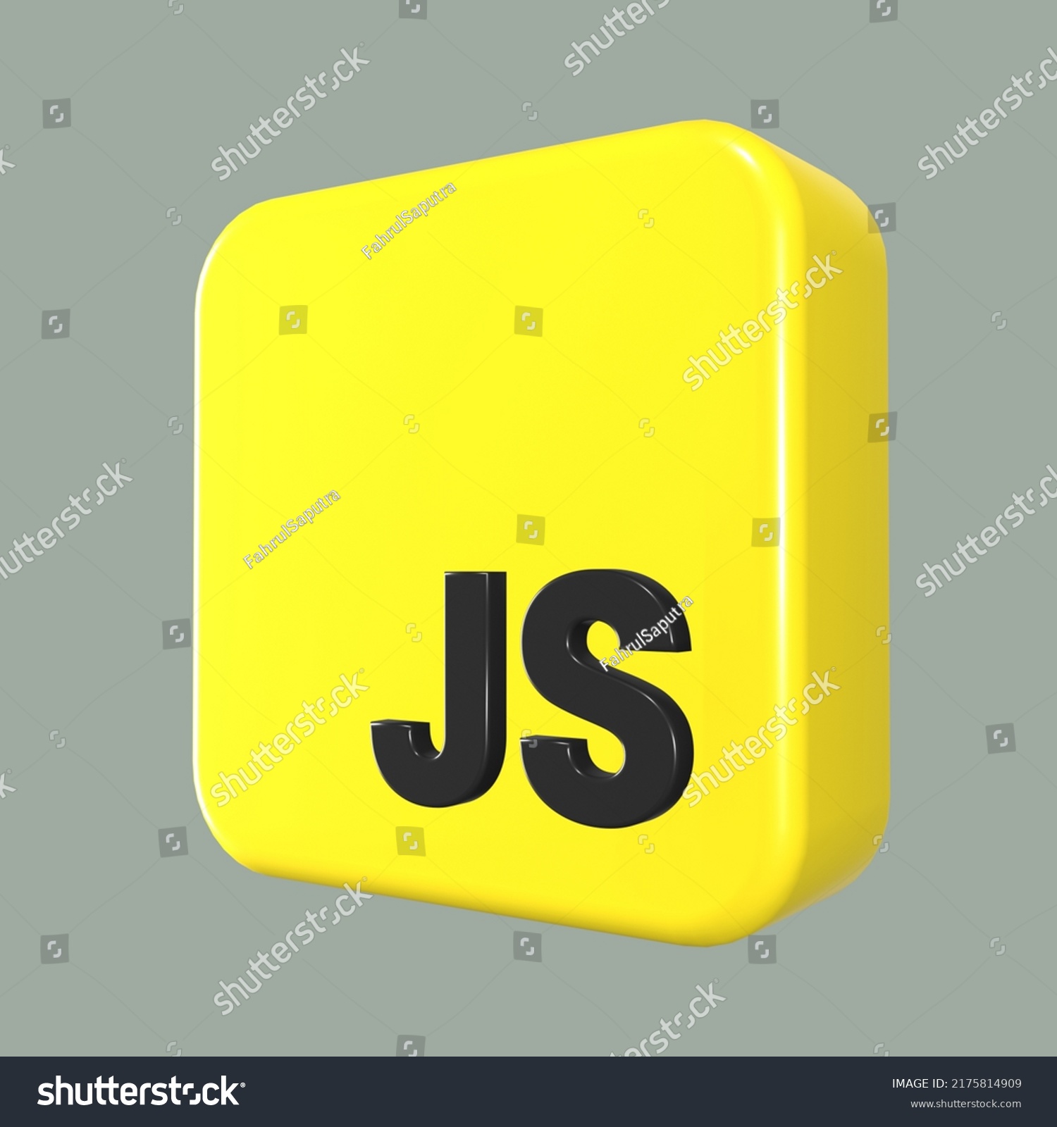 Stylized 3d Javascript Icon Side View Stock Illustration 2175814909 ...