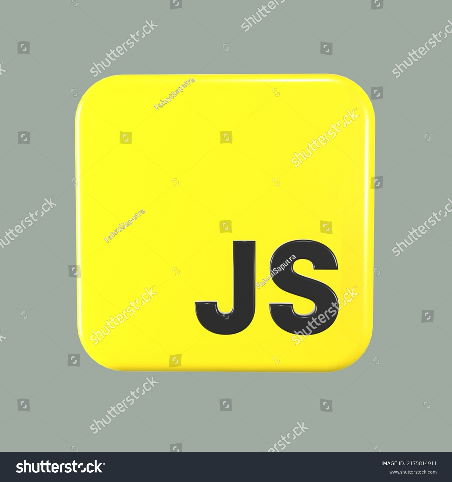 Stylized 3d Javascript Icon Design Stock Illustration 2175814911 ...