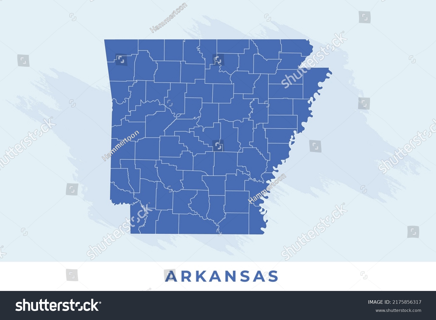 National Map Arkansas Arkansas Map Vector Stock Vector (Royalty Free ...