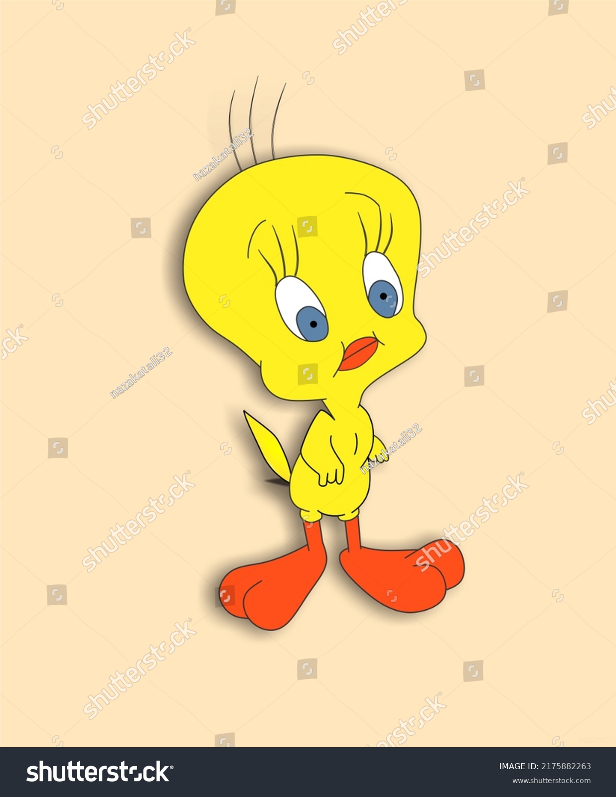 Beautiful Tweetie Cartoon Illustration Character Stock Illustration Shutterstock