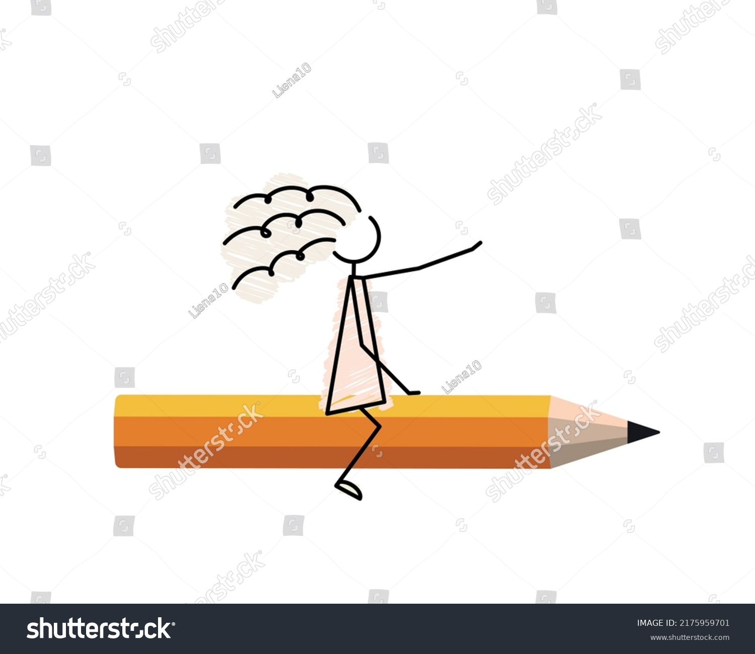 Back School Simple Sketch Drawing Clipart Stock Vector (Royalty Free ...