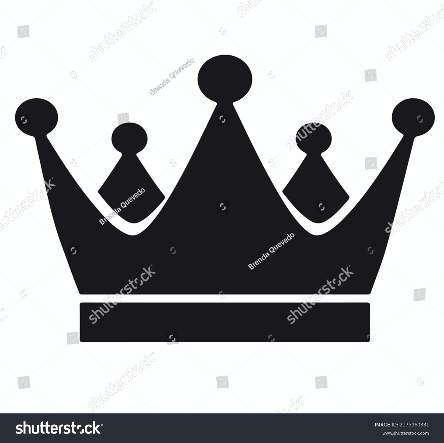 Crown Icon Black Crown Vector Icon Stock Vector (Royalty Free ...