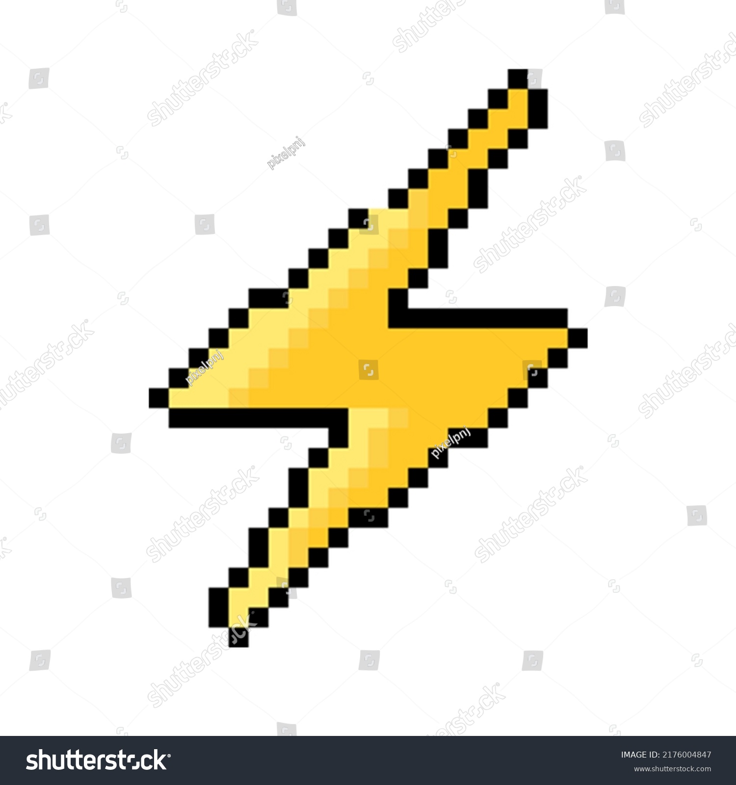 High Voltage Pixel Art Style 32 Stock Vector (Royalty Free) 2176004847 ...