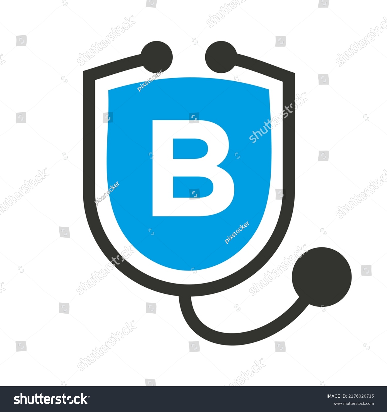 Letter B Healthcare Logo Doctor Medical Stock Vector (Royalty Free ...