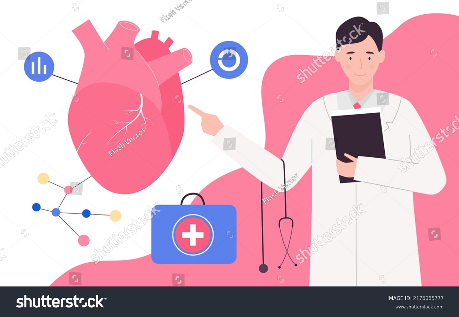 Medical Cardiology Examination Circulatory Cardiovascular System Stock ...