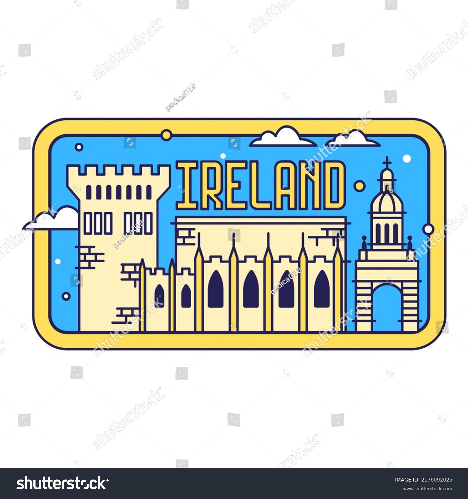 Ireland Logo Design Template Icon Stock Illustration 2176092025