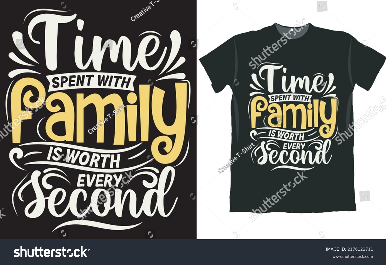 Time Spent Family Worth Every Second Stock Vector (Royalty Free ...