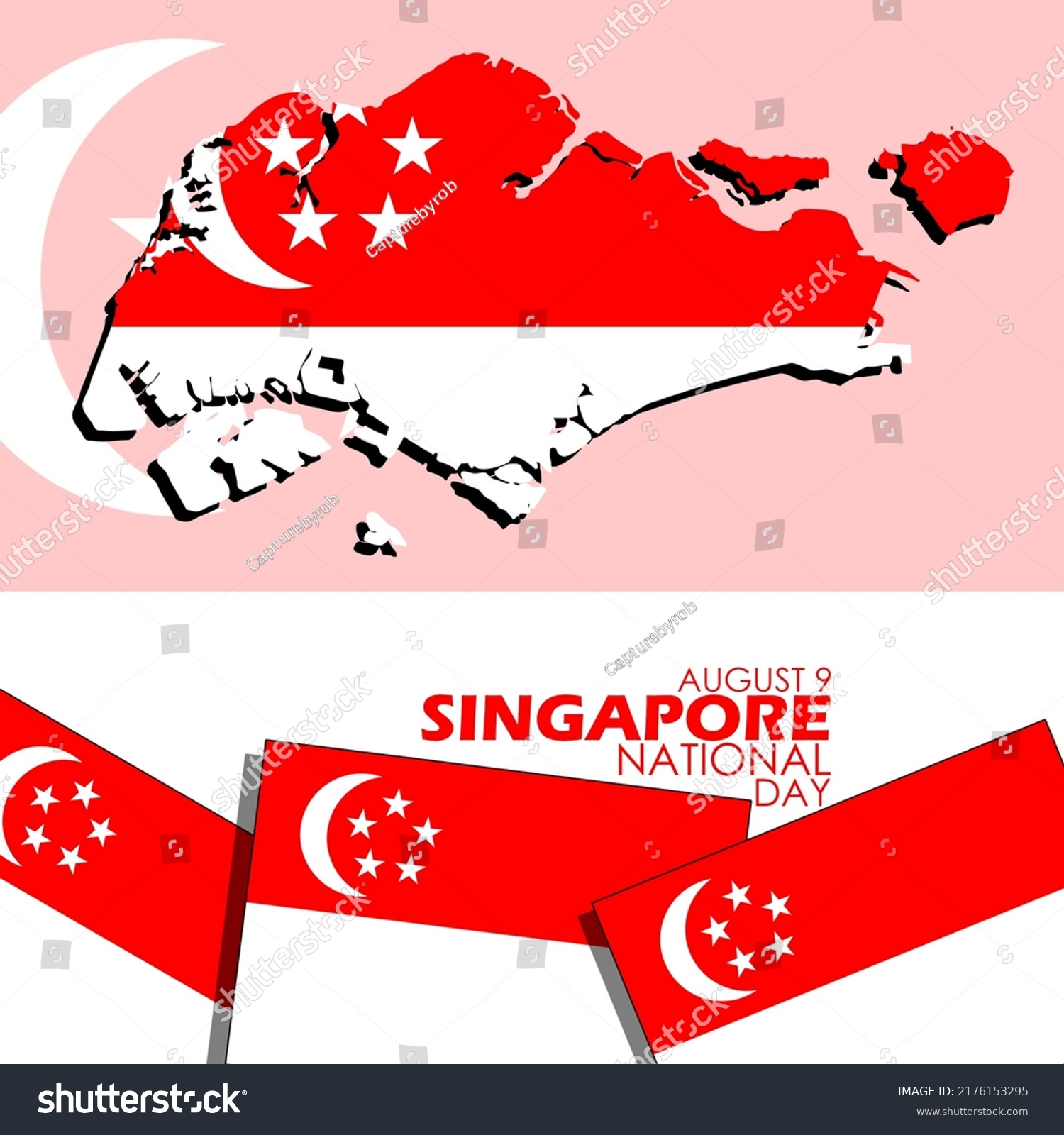 Singapore Map Flags Bold Text Singapore Stock Vector (Royalty Free ...