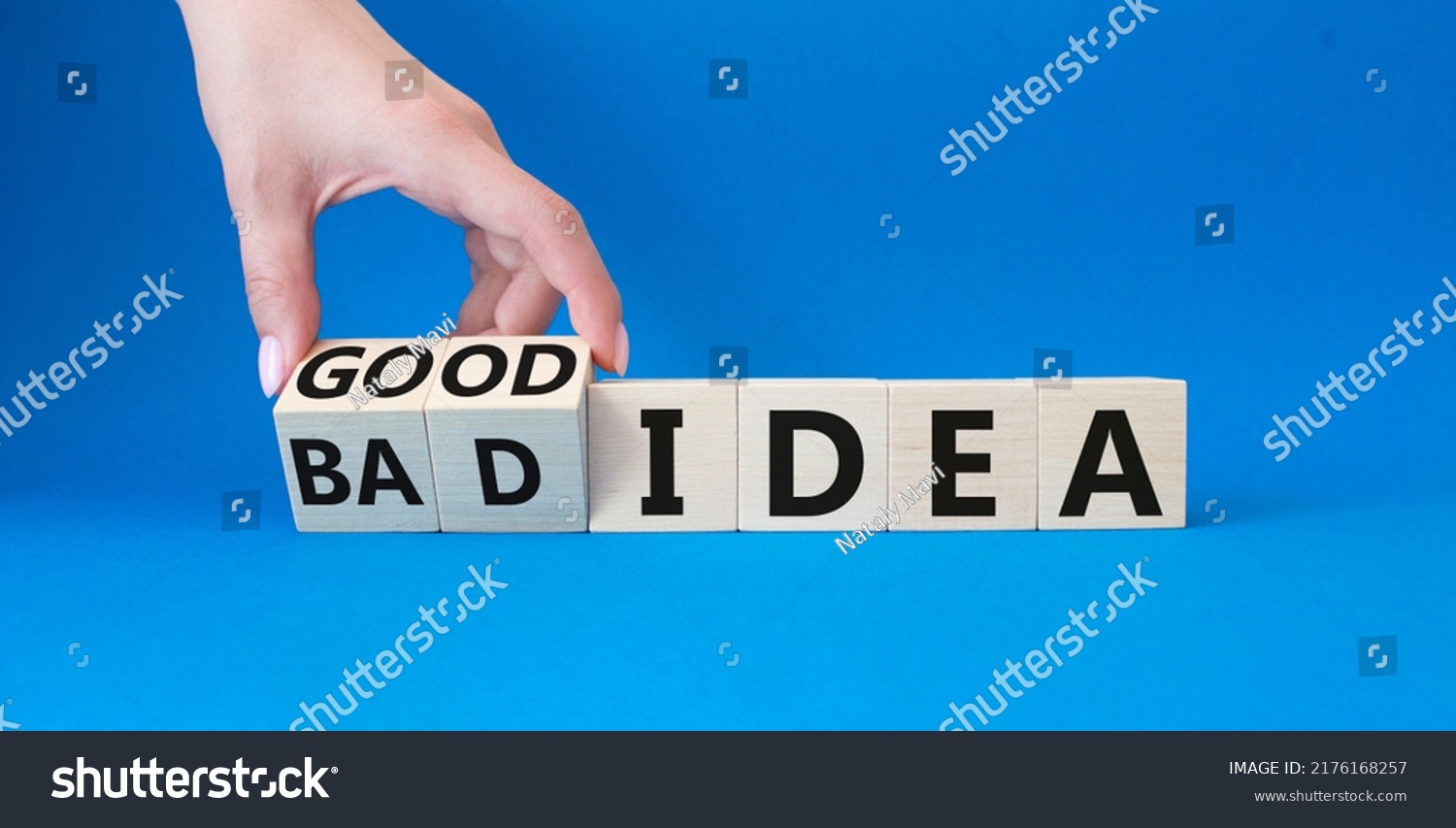 Good Idea Bad Idea Symbol Hand Stock Photo 2176168257 