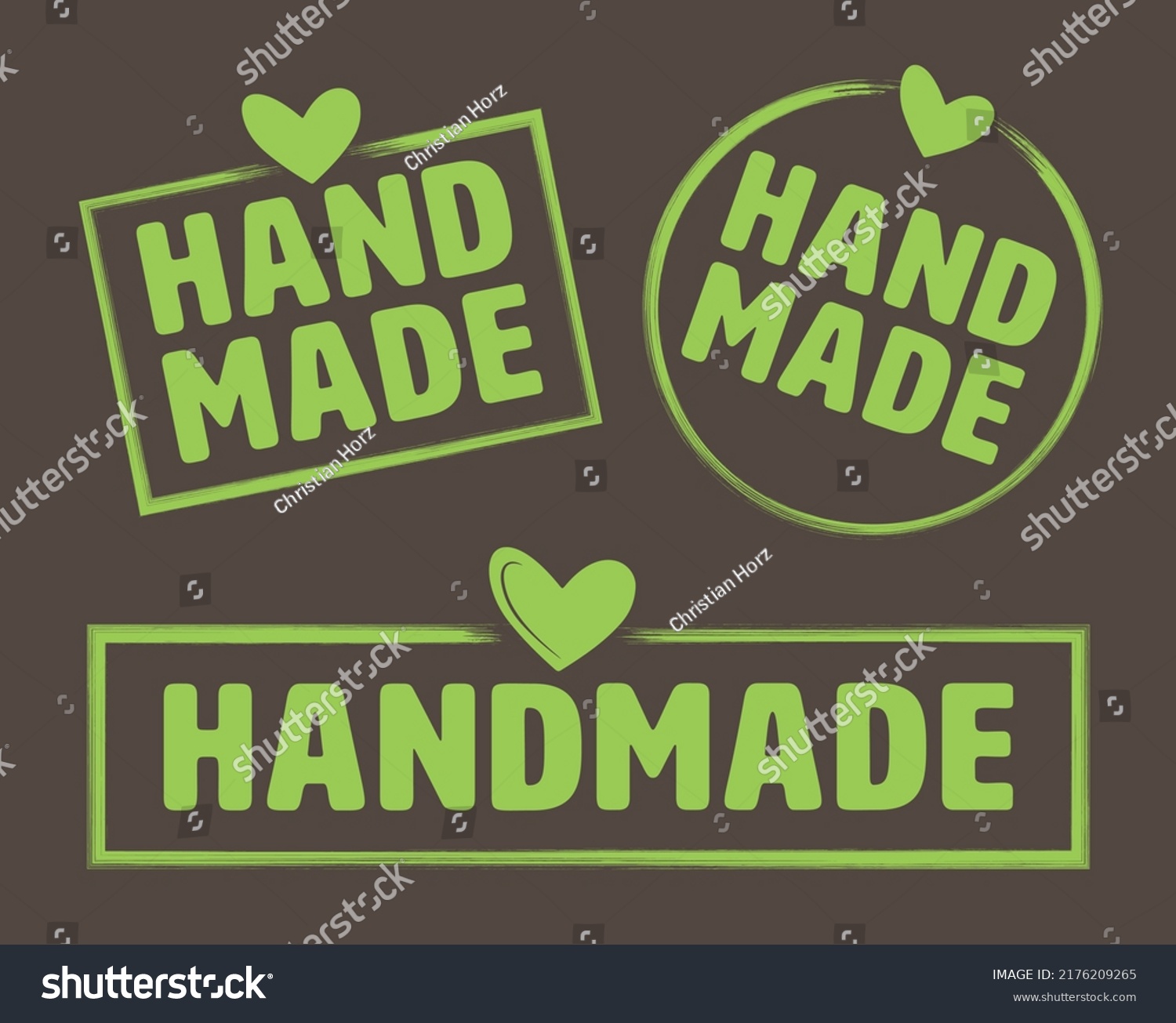 collection-handmade-labels-symbol-handmade-products-stock-vector