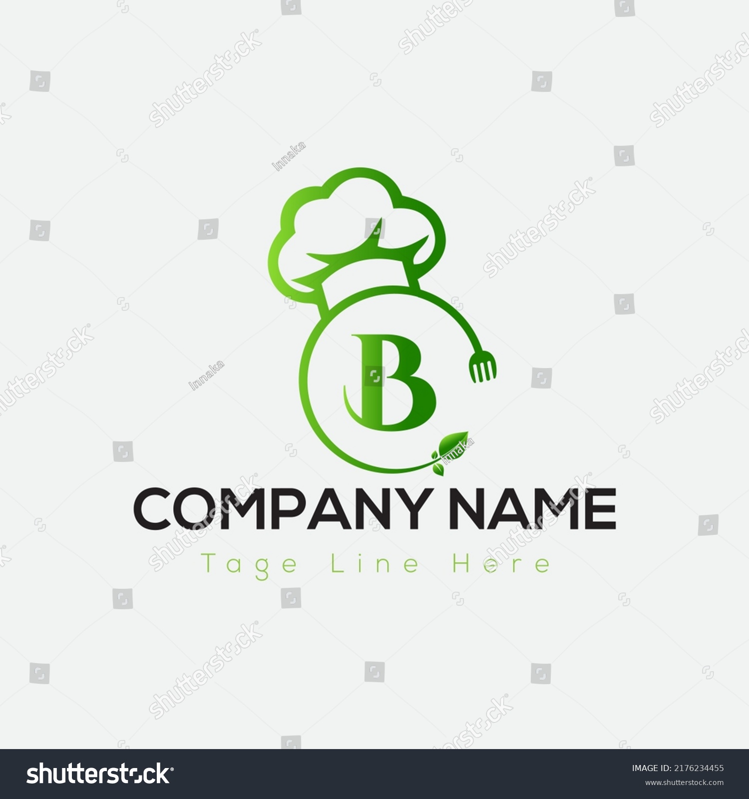 Restaurant Logo On Letter B Template Stock Vector (Royalty Free ...