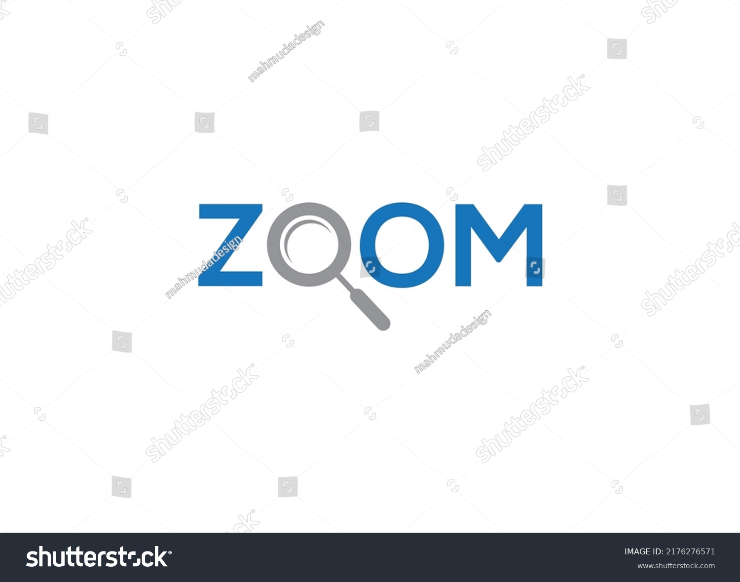 Zoom Logo Design Icon Illustrator Vector Stock Vector (royalty Free 