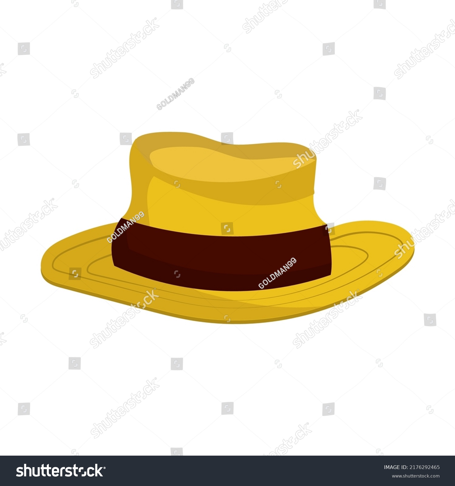 Chupalla Hat Vector Illustration Icon Symbol Stock Vector (Royalty Free ...