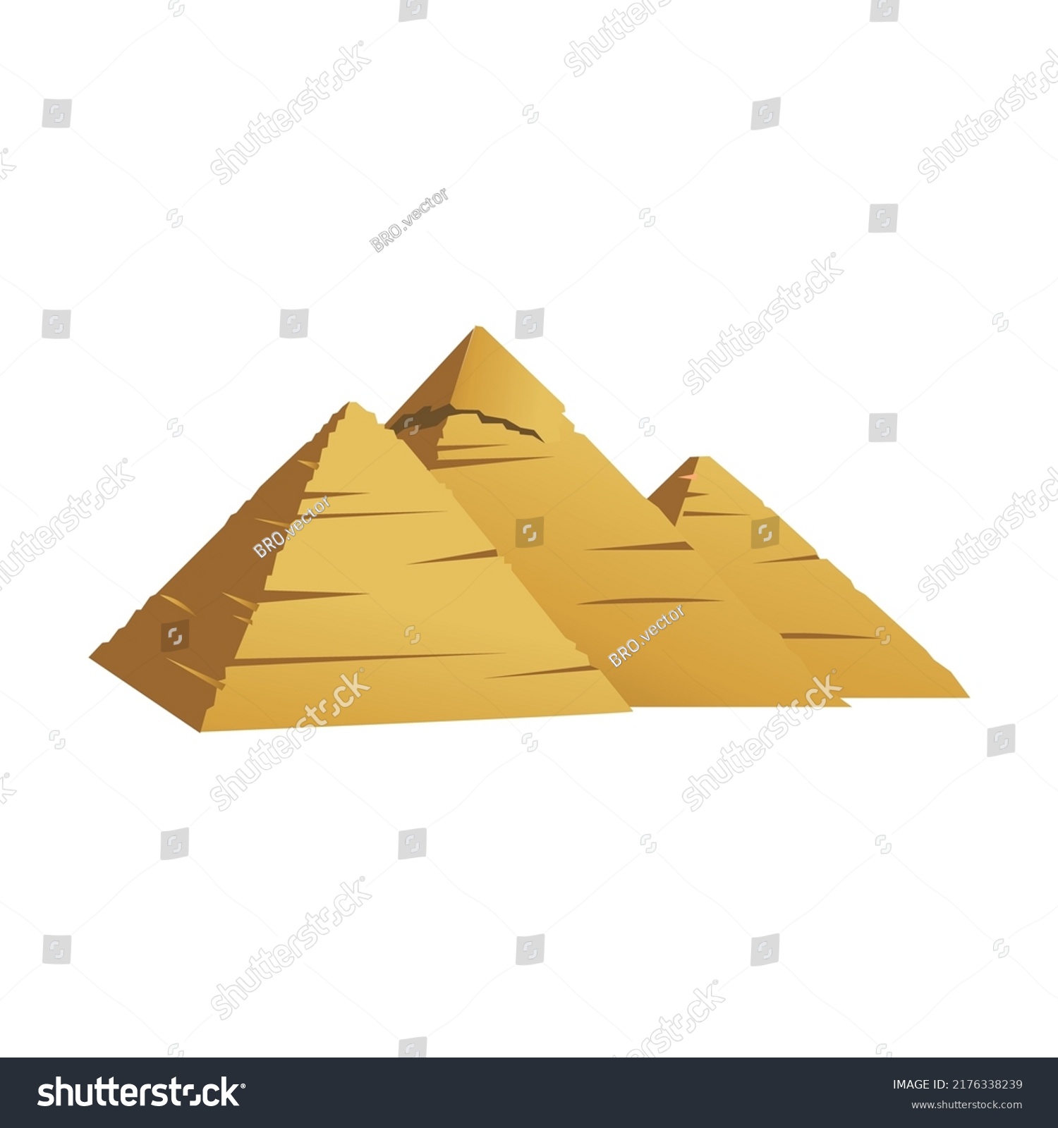 Ancient Egypt Pyramids Vector Illustration Cartoon Stock Vector ...