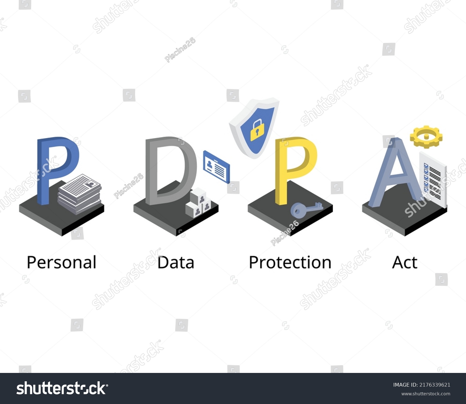 Personal Data Protection Act Pdpa Protect Stock Vector (Royalty Free ...