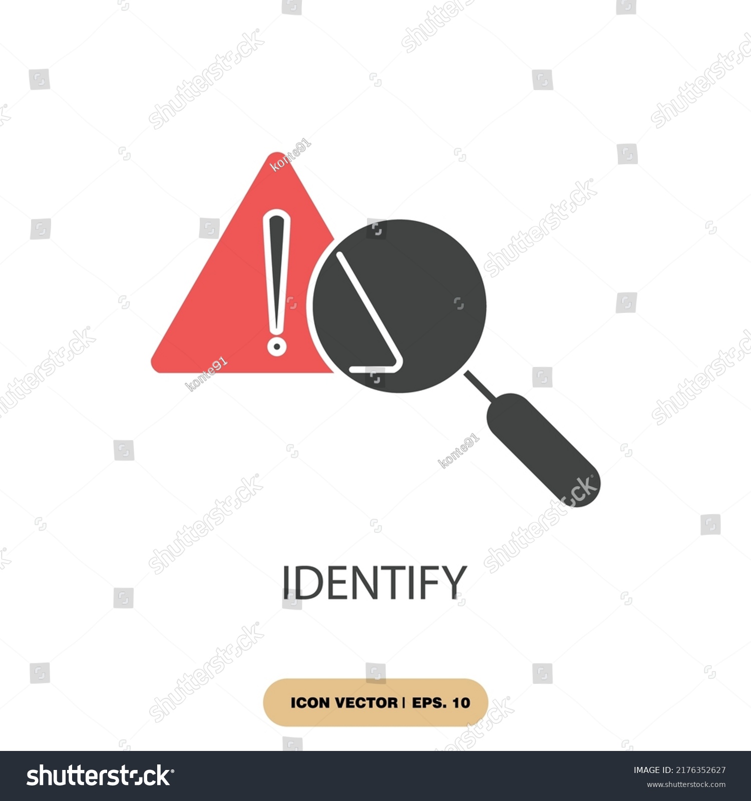 Identify Icons Symbol Vector Elements Infographic Stock Vector Royalty