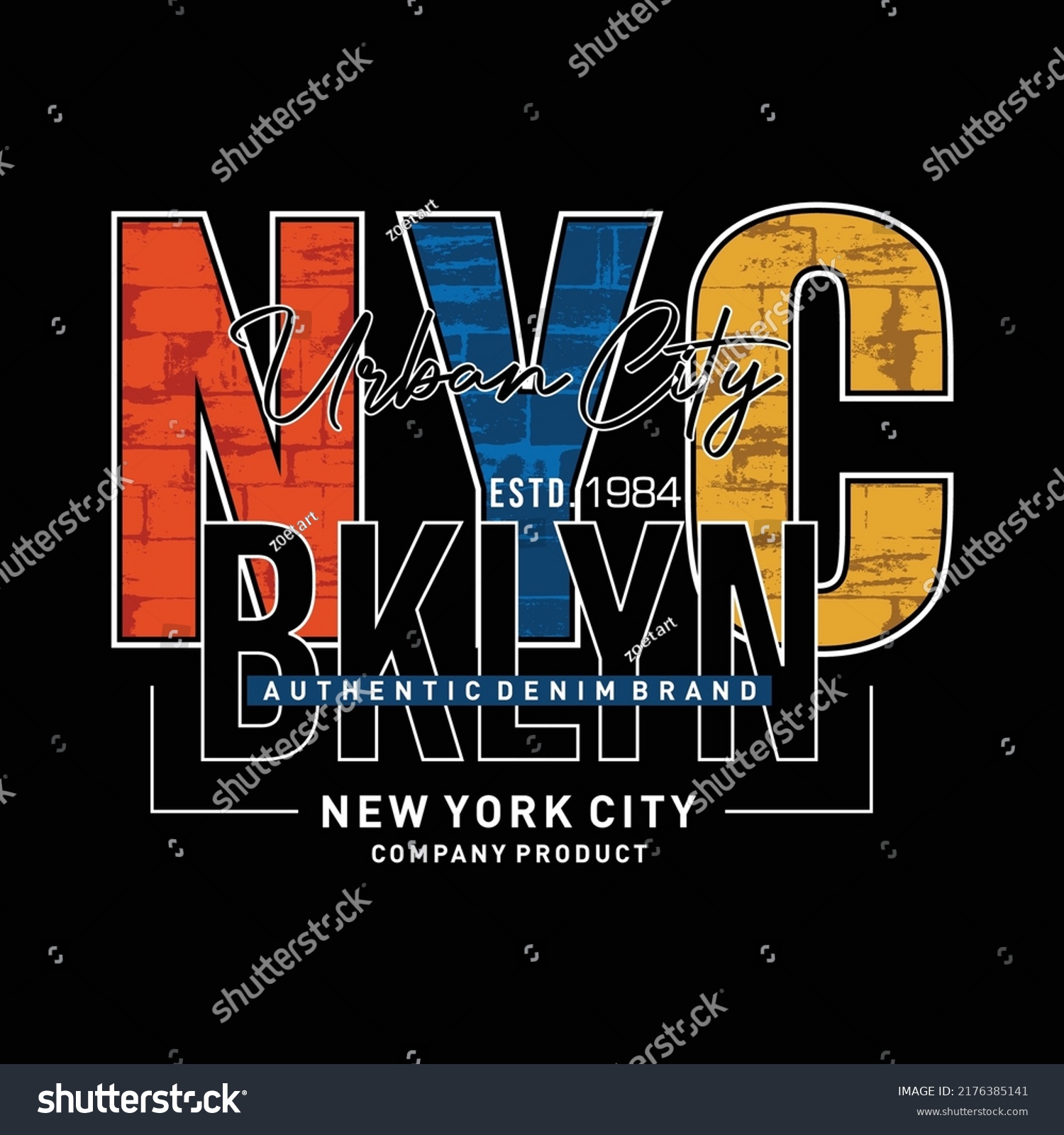 New York City Stylish Typography Slogan Stock Vector (royalty Free 