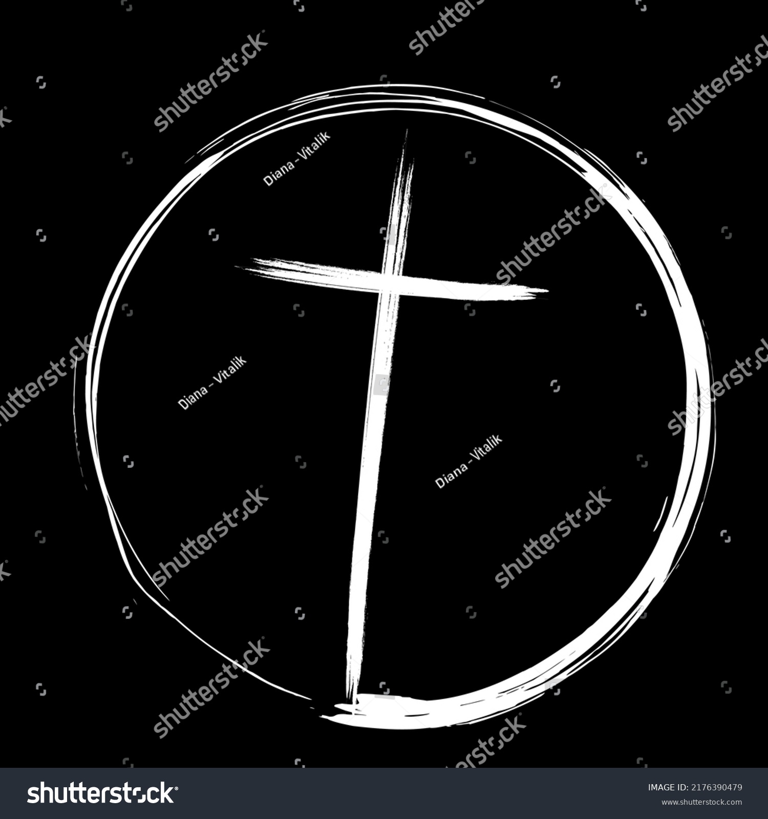 Christian Cross Symbol Death Salvation On Stock Vector (Royalty Free ...