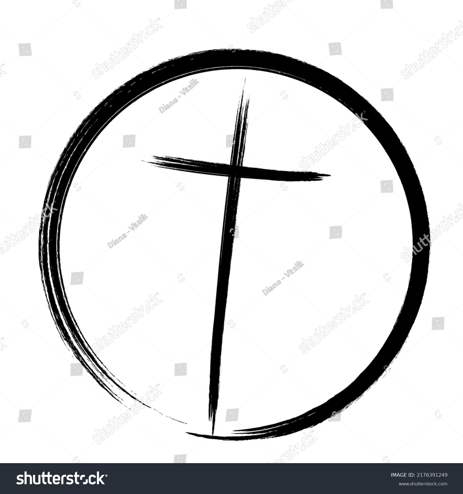 Christian Cross Symbol Death Salvation Stock Vector (Royalty Free ...