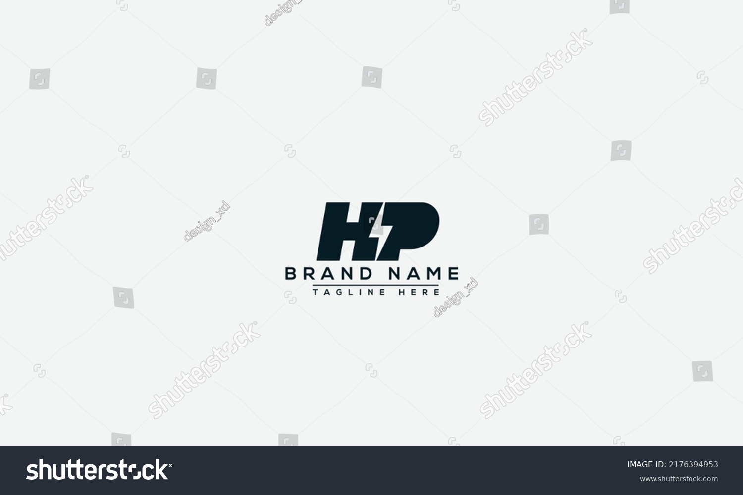 Hp Logo Design Template Vector Graphic Stock Vector (Royalty Free