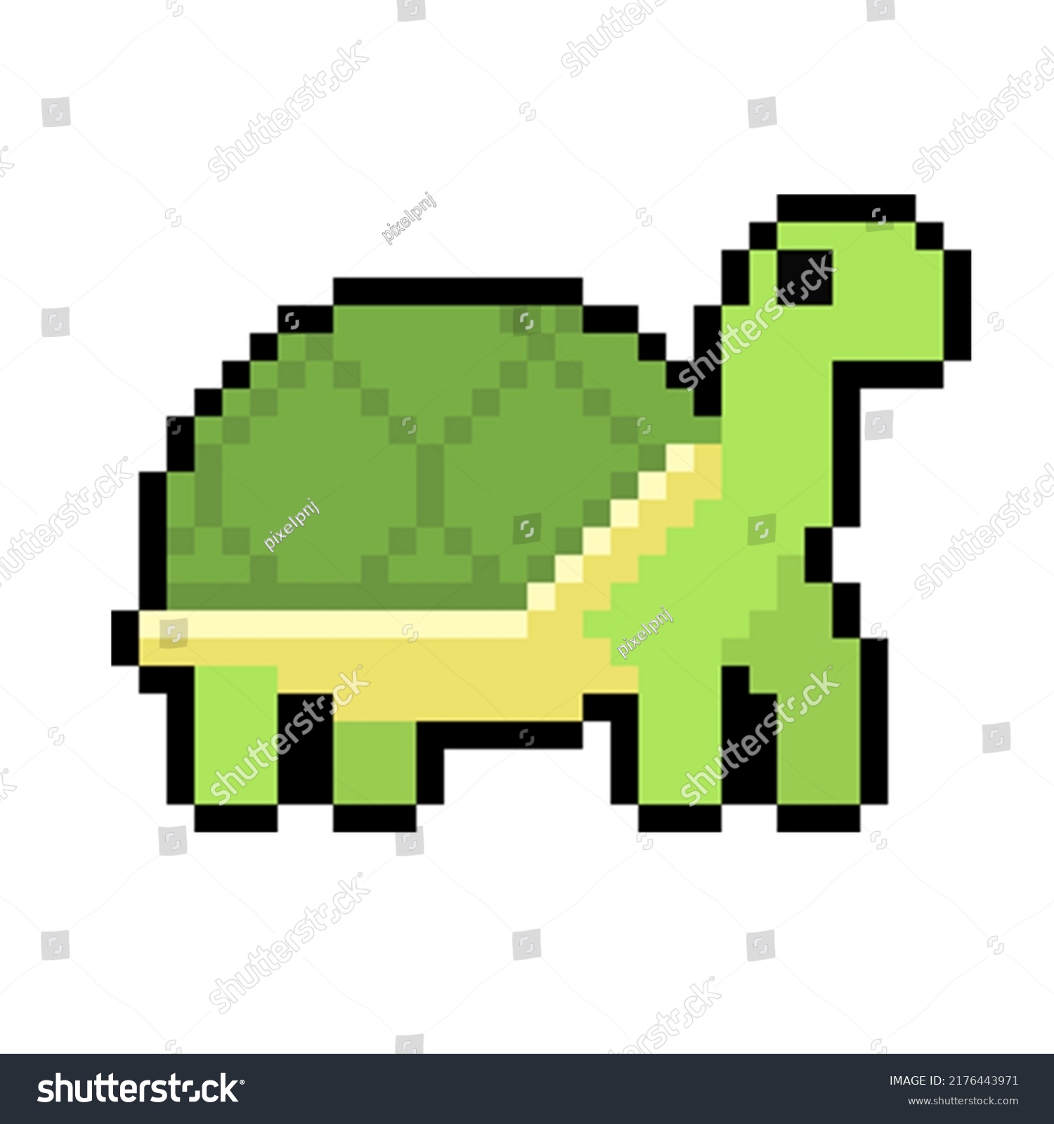 Turtle Pixel Art Style 32 Bit Stock Vector (Royalty Free) 2176443971 ...