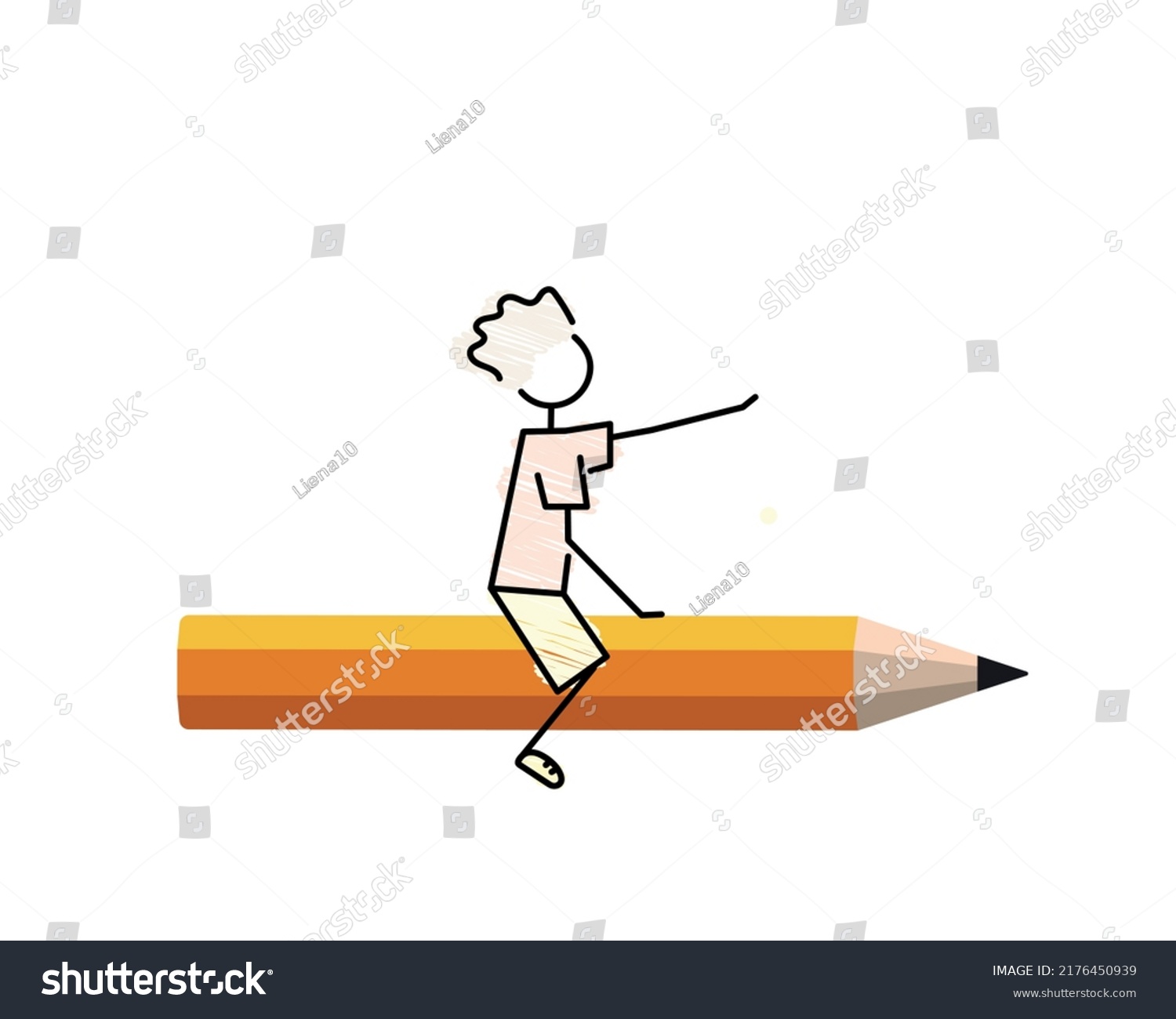 Back School Simple Sketch Drawing Clipart Stock Vector (Royalty Free ...