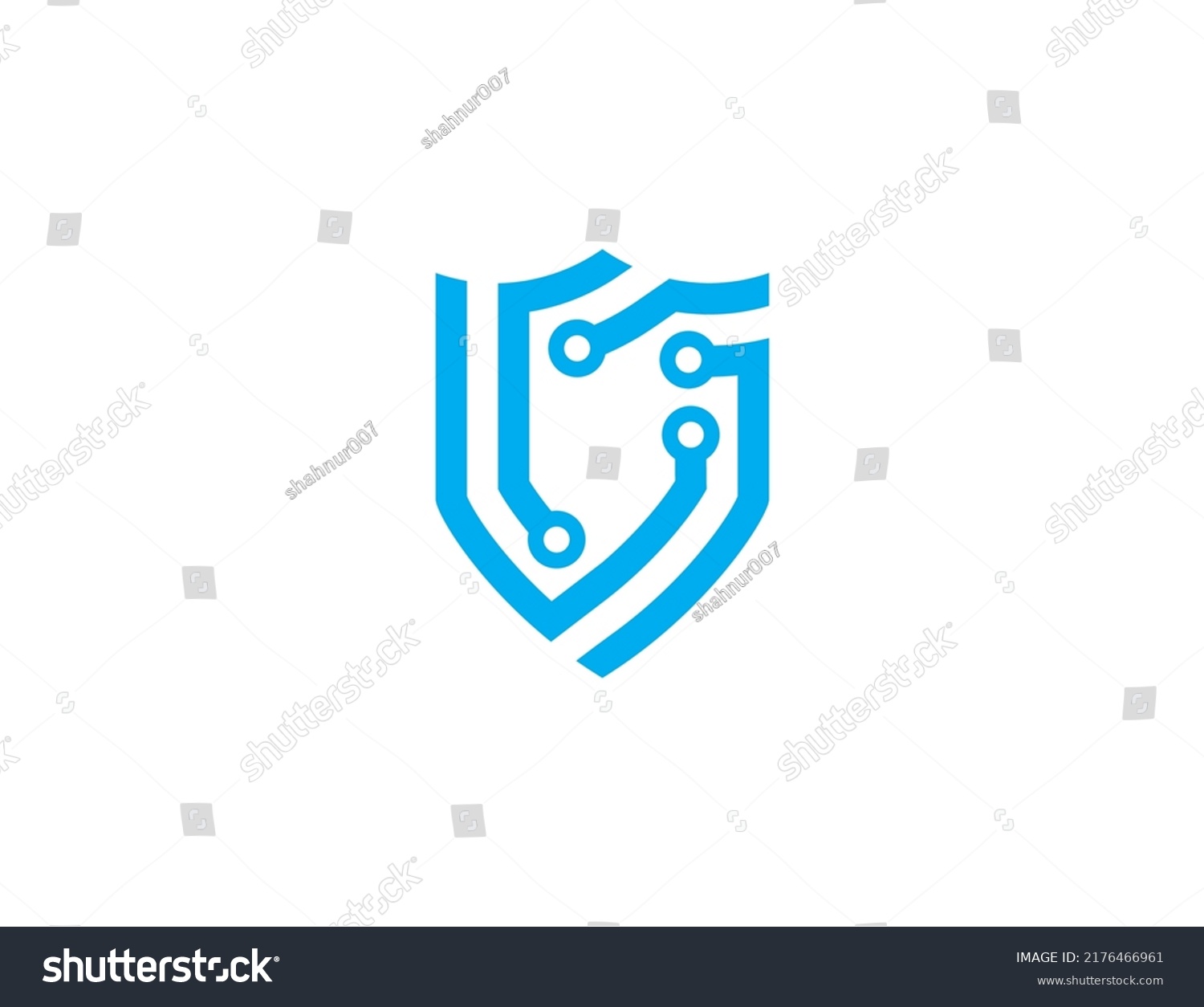 Shield Tech Logo Concept Icon Symbol Stock Vector (Royalty Free ...