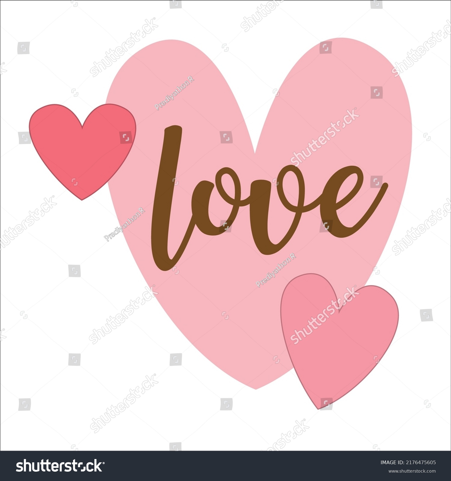 Love Heart Pink Patterns Love Heart Stock Vector (Royalty Free ...